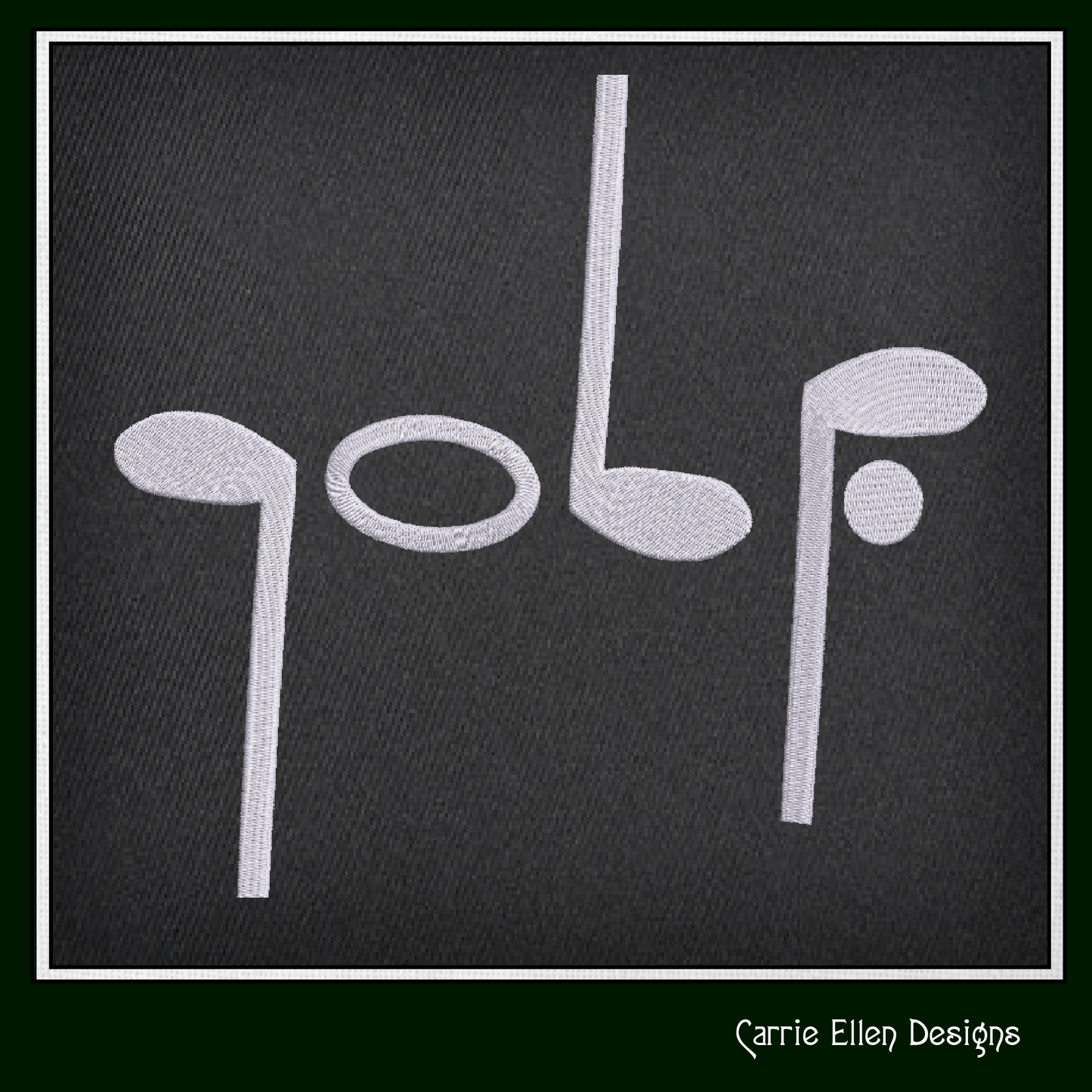 Golf Club Text Machine Embroidery Design, Golf Sport Embroidery Club Silhouette, 6 Sizes (2535)