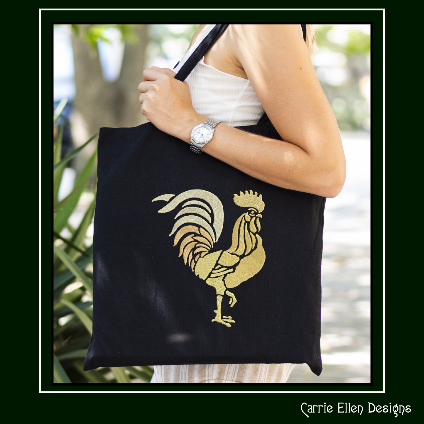 Rooster Machine Embroidery Design. Rooster Stencil Design, Bird Embroidery Pattern, Farm Animal Design, 6 Sizes (2536)