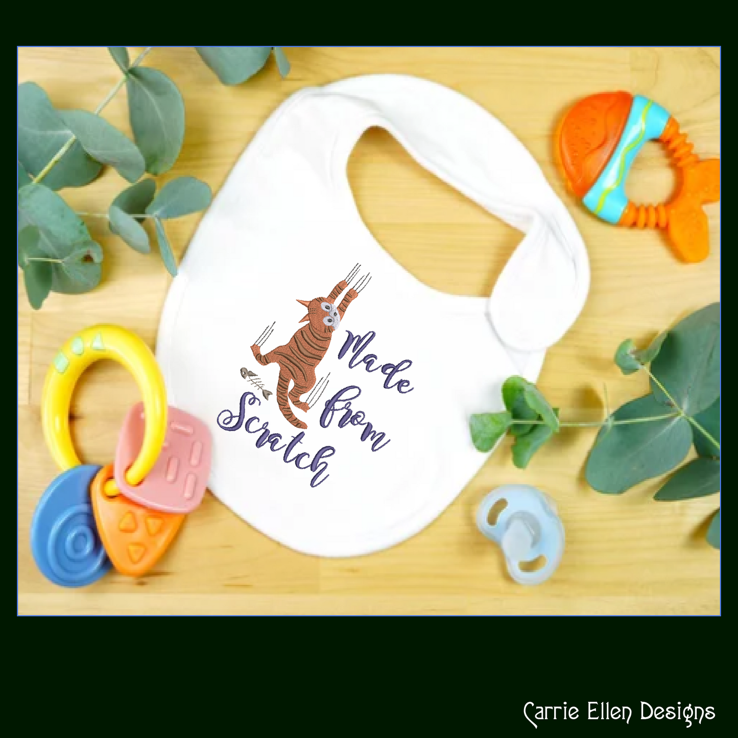 Made From Scratch Machine Embroidery Design Saying | Funny Cat Scratch Quote Design (2582)