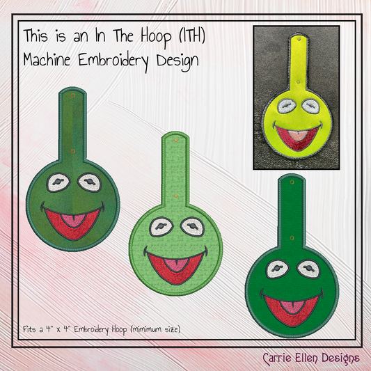 Muppet ITH Key Fob Machine Embroidery Design Bundle | 3 Individual Fan Favorite Designs In-The-Hoop Key Tag Designs (2616)