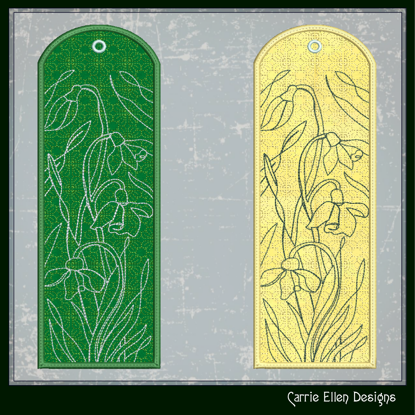 Floral Lace ITH Bookmark Machine Embroidery Design – In The Hoop Lace Bookmark Pattern (2622)
