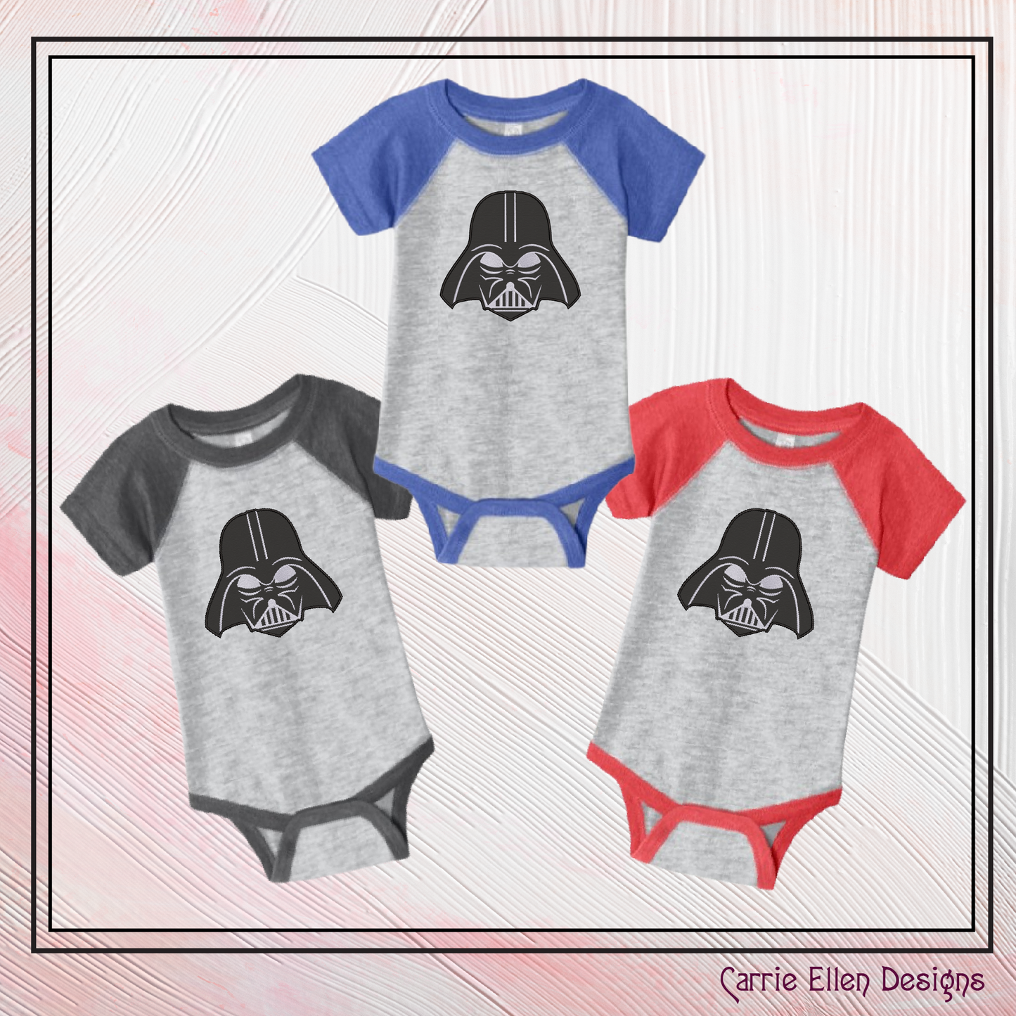 Darth Vader Helmet Applique Machine Embroidery Design – Star Wars Inspired Applique Pattern, 6 Sizes (2639)
