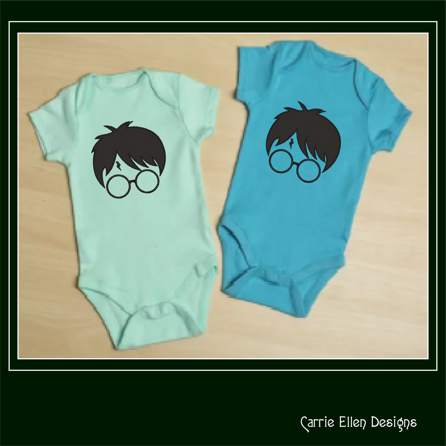 Harry Potter Profile Applique Machine Embroidery Design – Wizard Fandom Character Outline Pattern, 6 Sizes (2660)