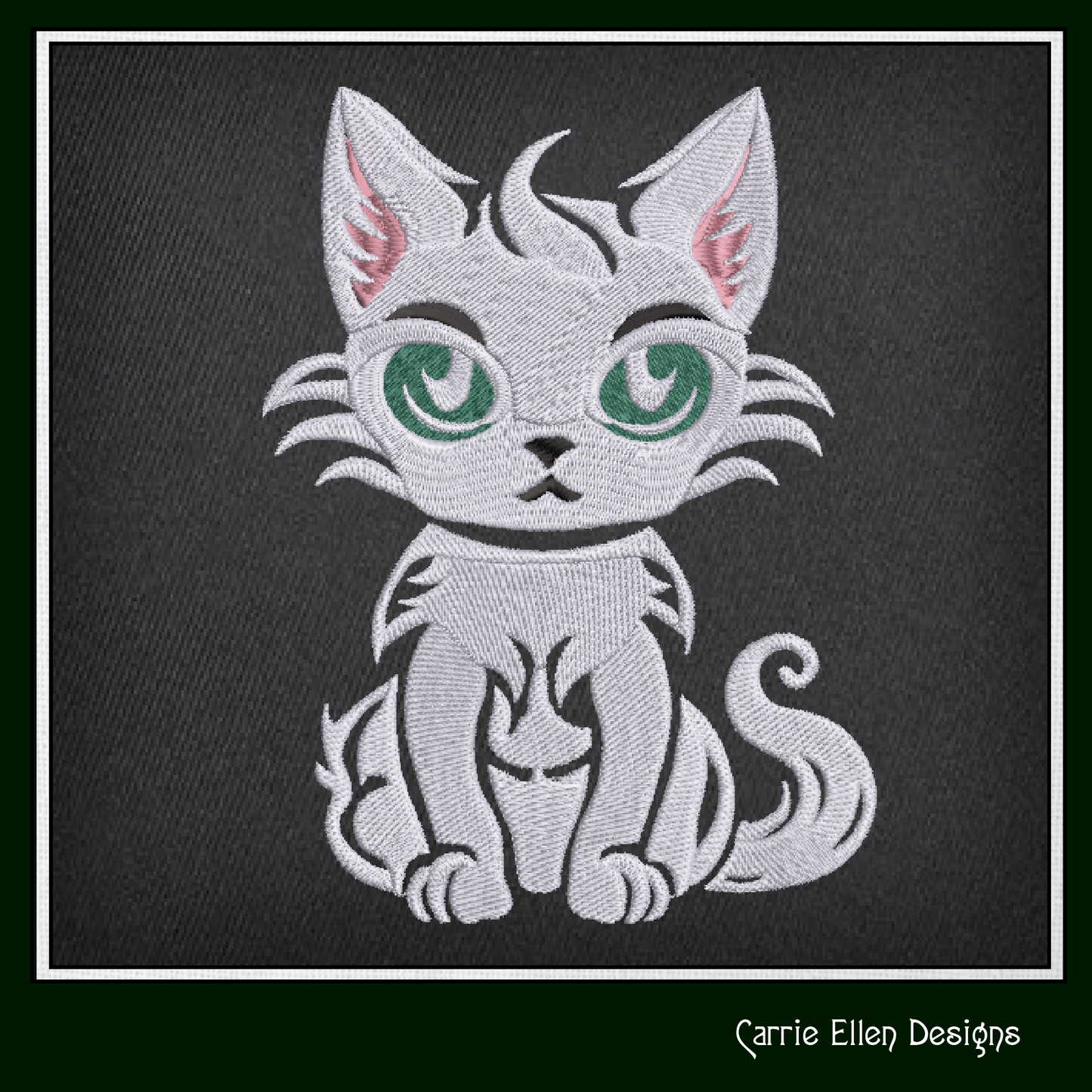 Sassy Black Cat Machine Embroidery Design, Black Cat with an Attitude, Cat Lover Design, 6 Sizes (2670)