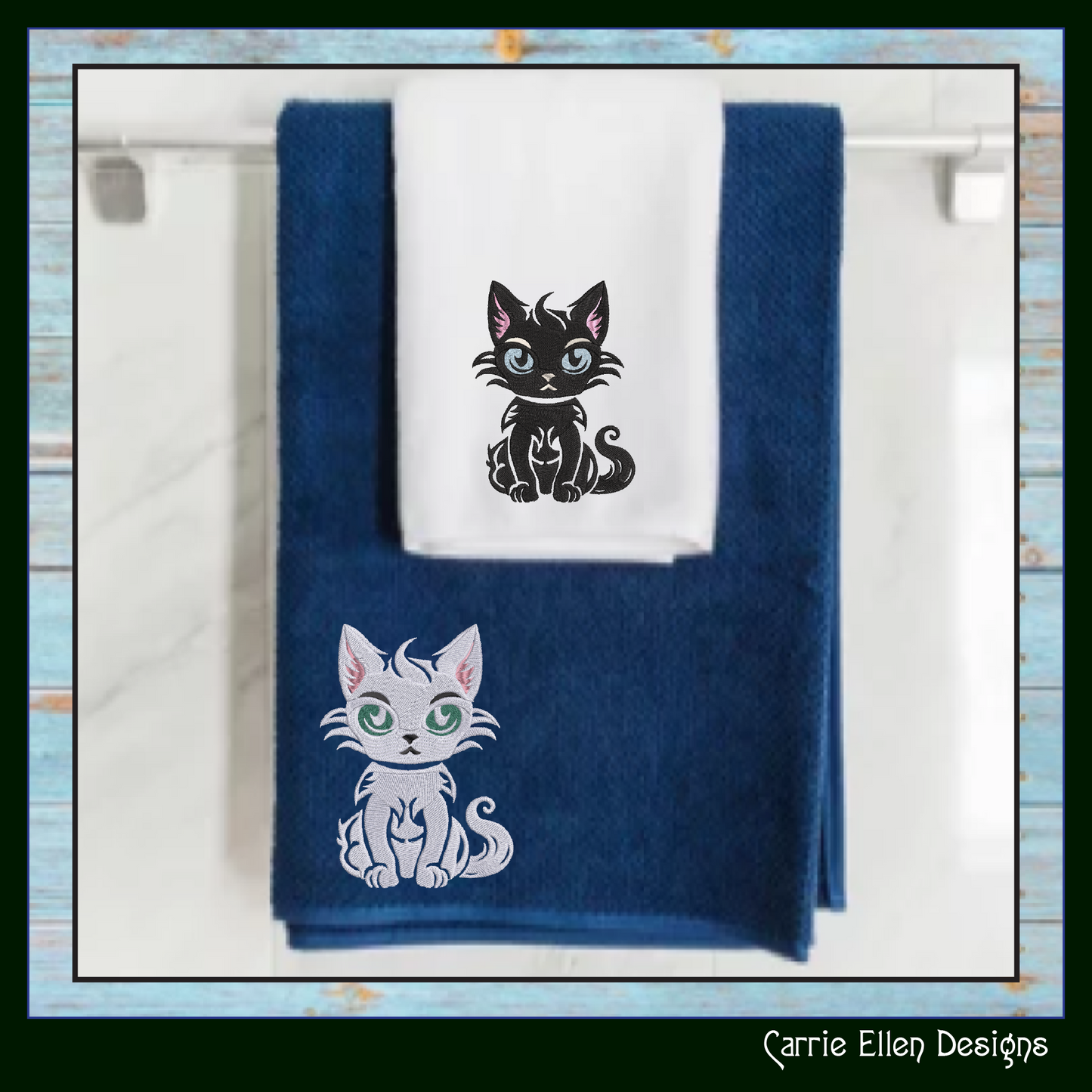 Sassy Black Cat Machine Embroidery Design, Black Cat with an Attitude, Cat Lover Design, 6 Sizes (2670)
