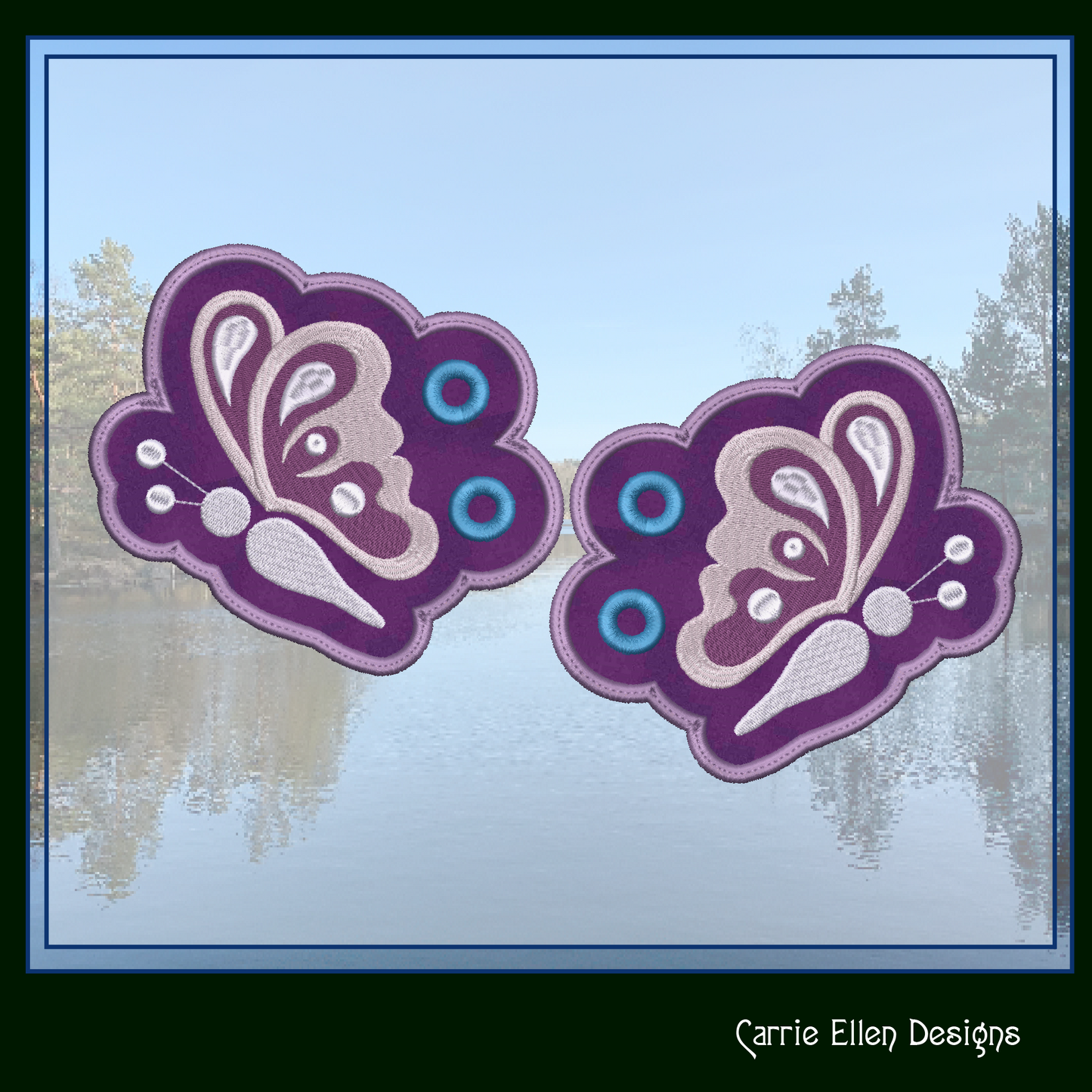 Butterfly Shoe Wing Machine Embroidery Design – ITH Shoelace Charms for Shoes and Boots – 4x4 & 5x7 Hoop (2698)