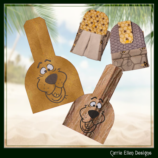 Scooby Doo ITH Towel Topper Machine Embroidery Design, In The Hoop Classic Cartoon Dog Towel Hanger (2704)