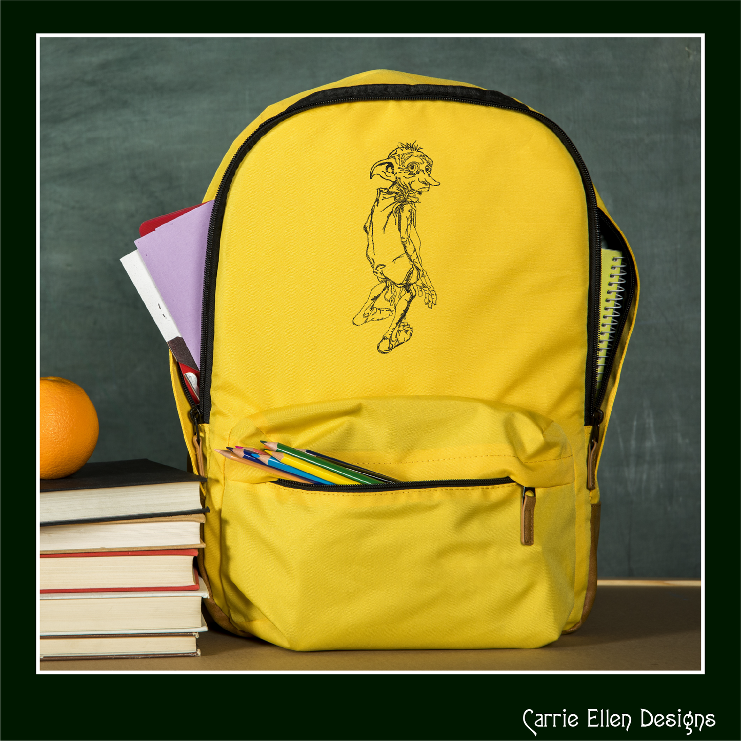 Dobby Machine Embroidery Sketch Design, Free Elf Design, Harry Potter House Elf Character, 6 Sizes (2705)