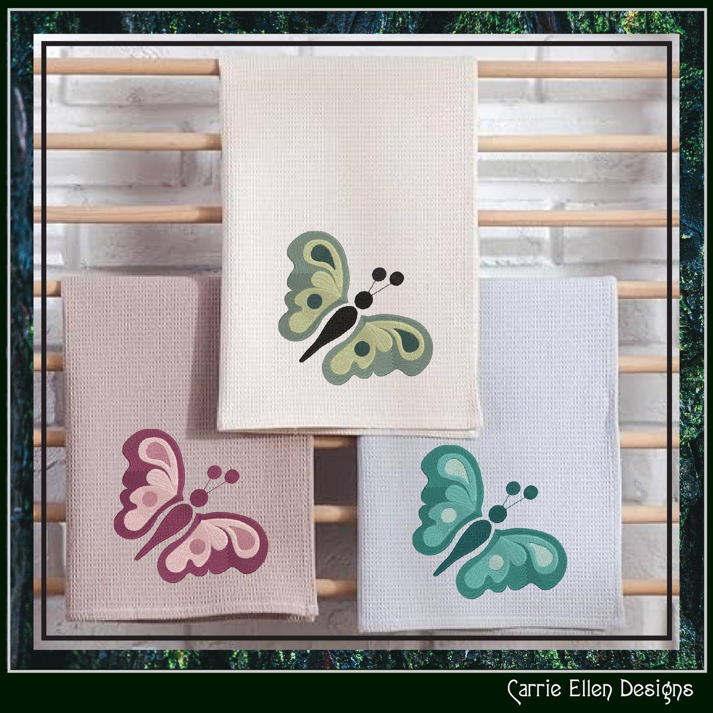 Butterfly Machine Embroidery Design, Small Tiny Butterflies, Garden Insect Embroidery Designs, 3 Sizes (2706)