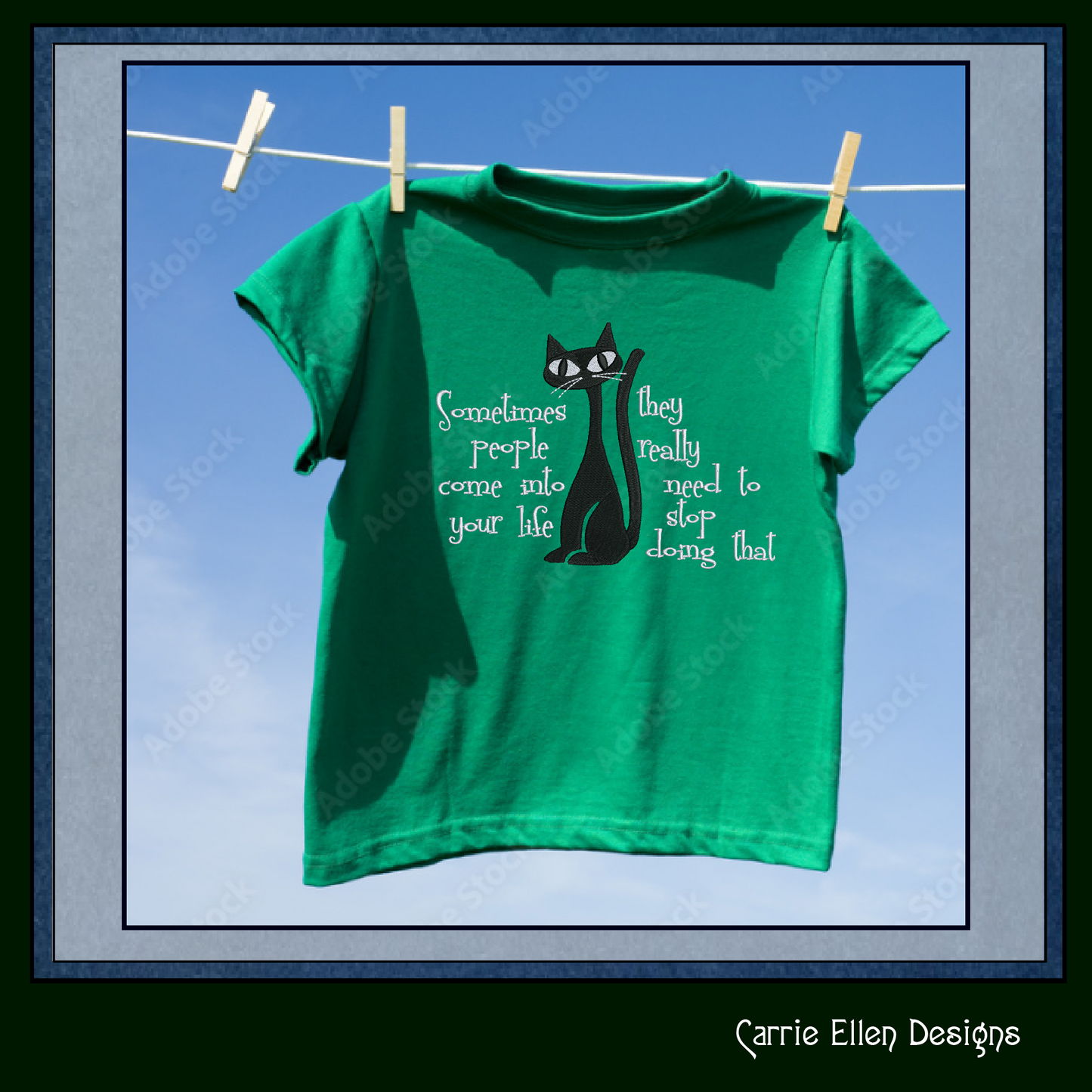 Snarky Cat Saying Machine Embroidery Design, People Come Into Your Life Quote, Sassy Cat Lover Design, 6 Sizes (2720)