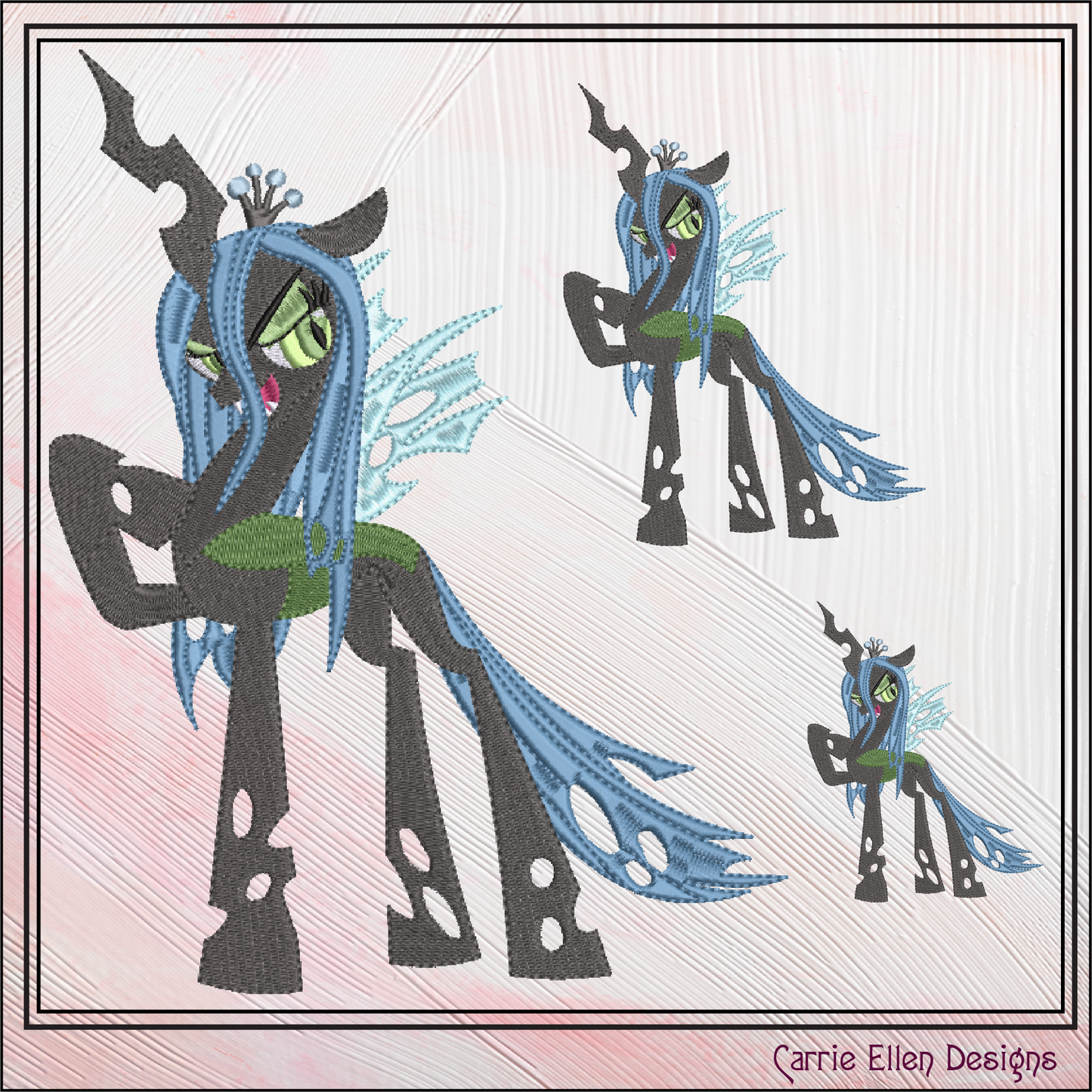 Queen Chrysalis Machine Embroidery Design | My Little Pony Equestrian Girl Gen 5 | Fan Art Design | 6 Sizes (2836)
