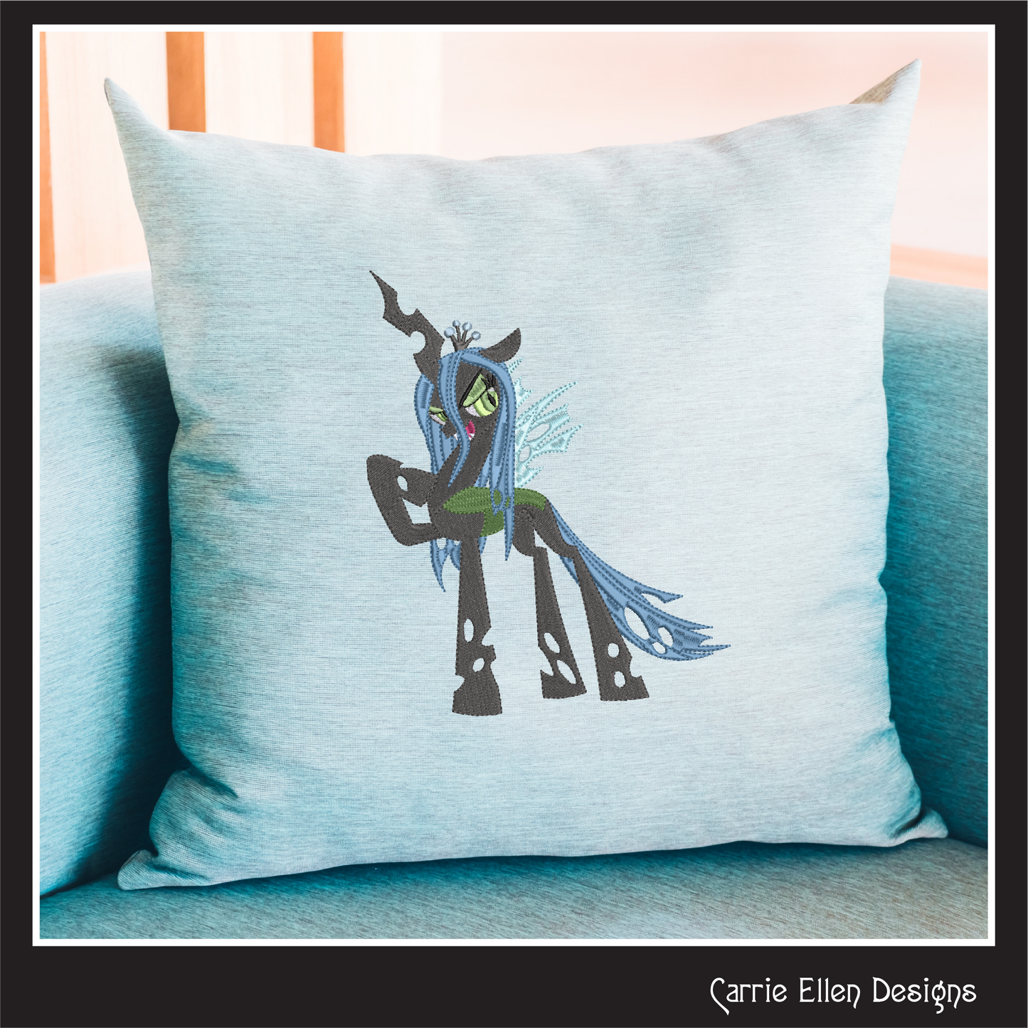 Queen Chrysalis Machine Embroidery Design | My Little Pony Equestrian Girl Gen 5 | Fan Art Design | 6 Sizes (2836)