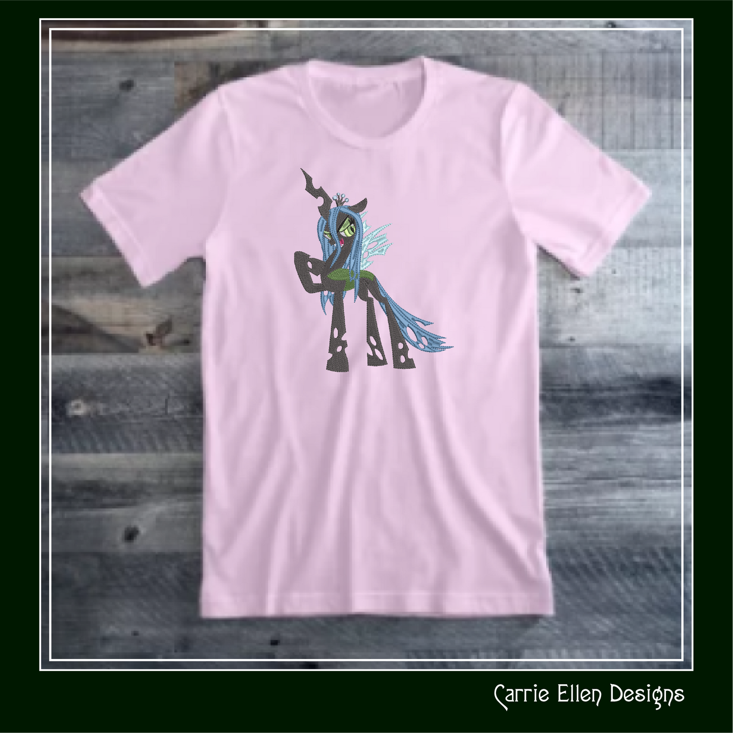 Queen Chrysalis Machine Embroidery Design | My Little Pony Equestrian Girl Gen 5 | Fan Art Design | 6 Sizes (2836)