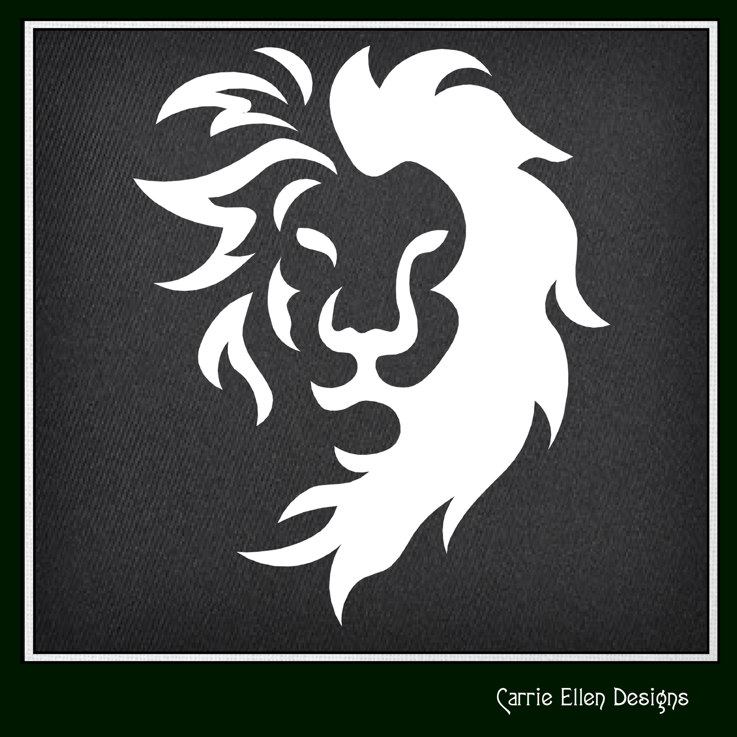 Lion SVG Design, Animal Clipart, Lion Head Silhouette Vector Art File, Wild Cat Design (2873)