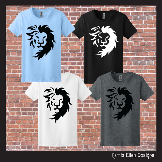 Lion SVG Design, Animal Clipart, Lion Head Silhouette Vector Art File, Wild Cat Design (2873)