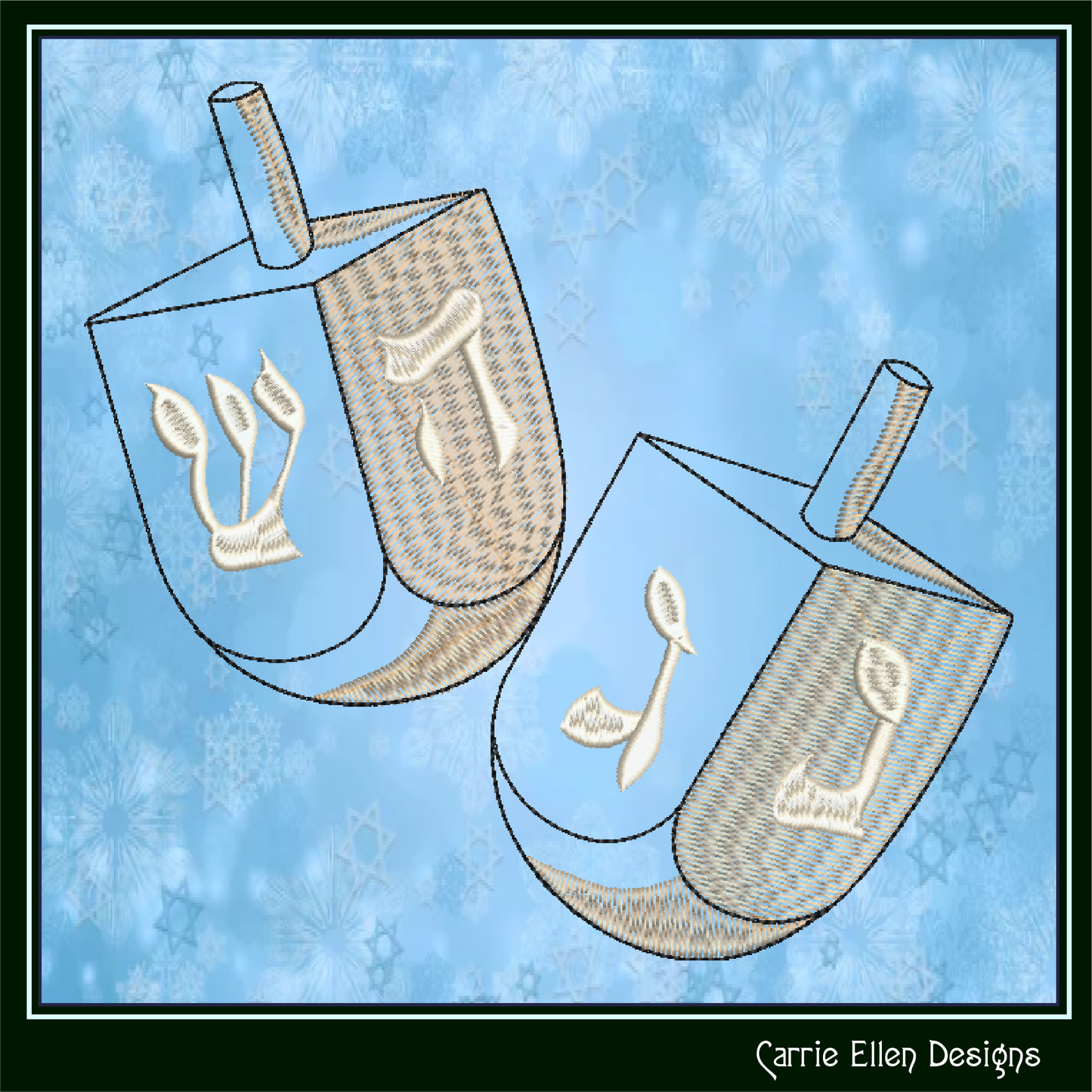 Dreidel Machine Embroidery Design, Chanukah Game Spinning Tops Design, Jewish Holiday Pattern, 6 Sizes, (2904)