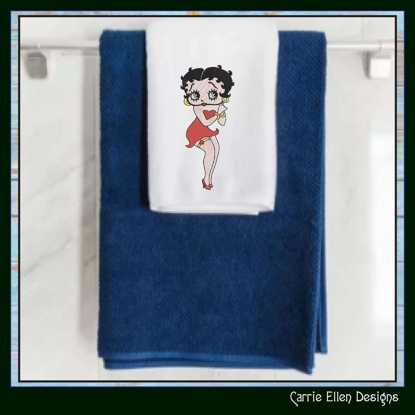 Betty Boop Standing Machine Embroidery Design | Retro Cartoon Vintage Inspired Stitch File, 6 sizes (2934)