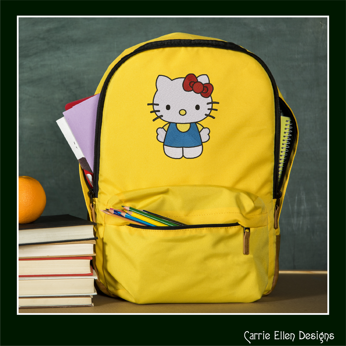 Classic Cute Cat Character Machine Embroidery Design | Japanese Anime Kitty Pattern, 6 Sizes (2937)