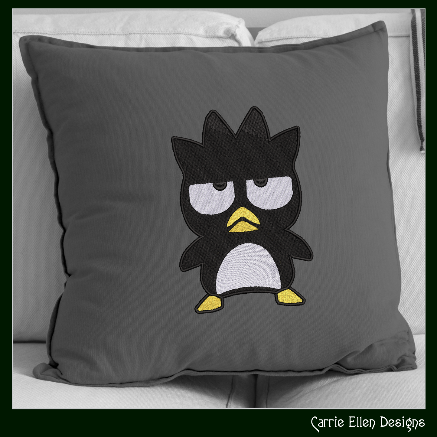 Penguin Cartoon Character Machine Embroidery Design, Badtz Maru Hello Kitty and Friends Fandom Cartoon, 6 Sizes (2945)
