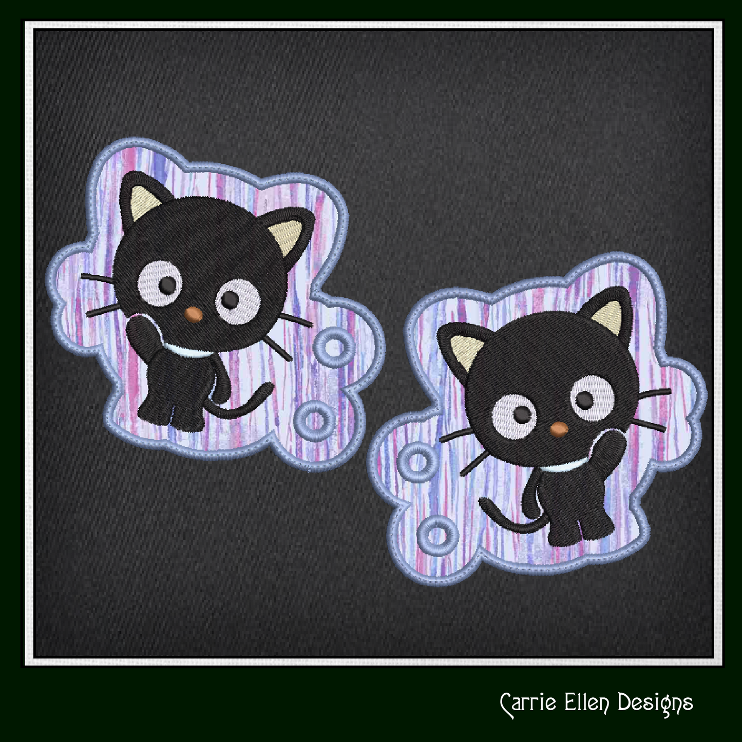 Cat Character In The Hoop Machine Embroidery Shoe Wing Design, ITH Chococat Hello Kitty and Friends Fandom Cartoon (2956)