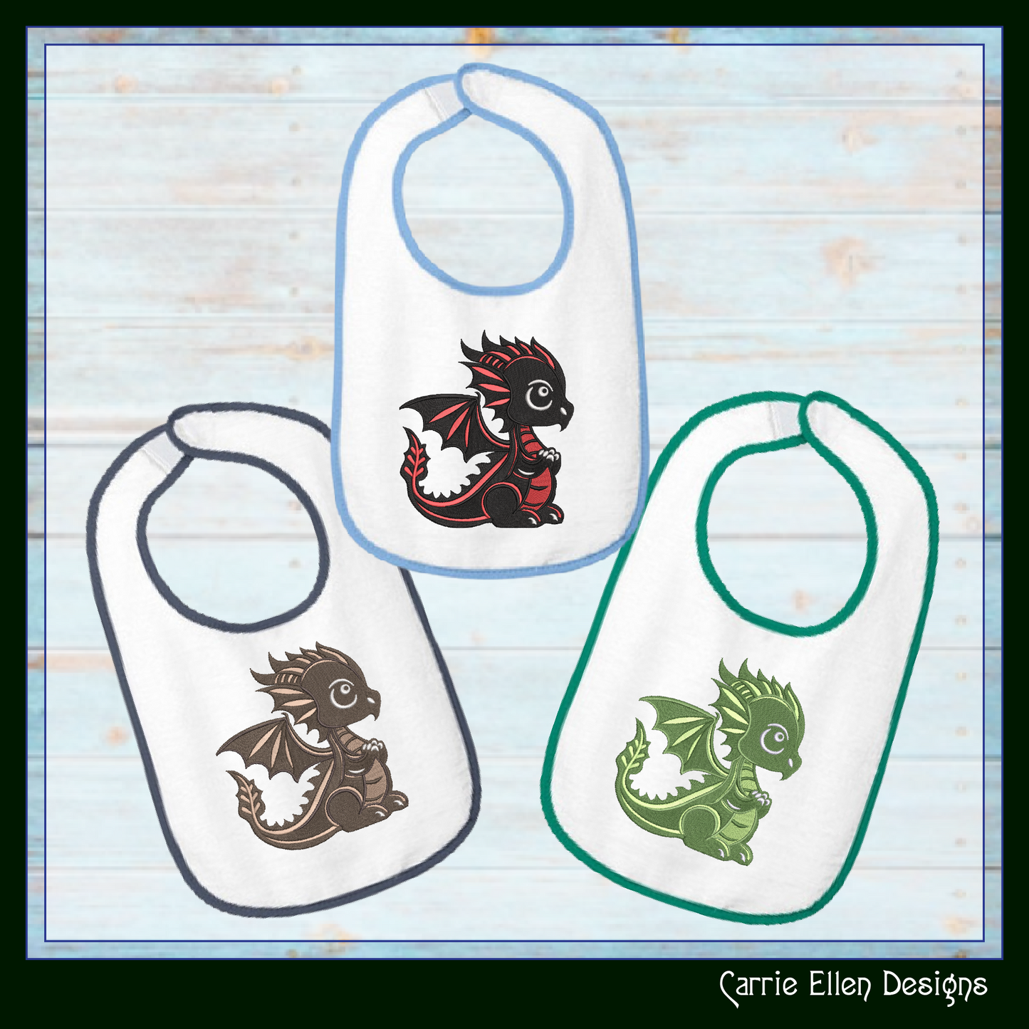 Adorable Baby Dragon Machine Embroidery Design, Cute Fantasy Animal, Leaf Tail Dragon, 6 Sizes (2977)