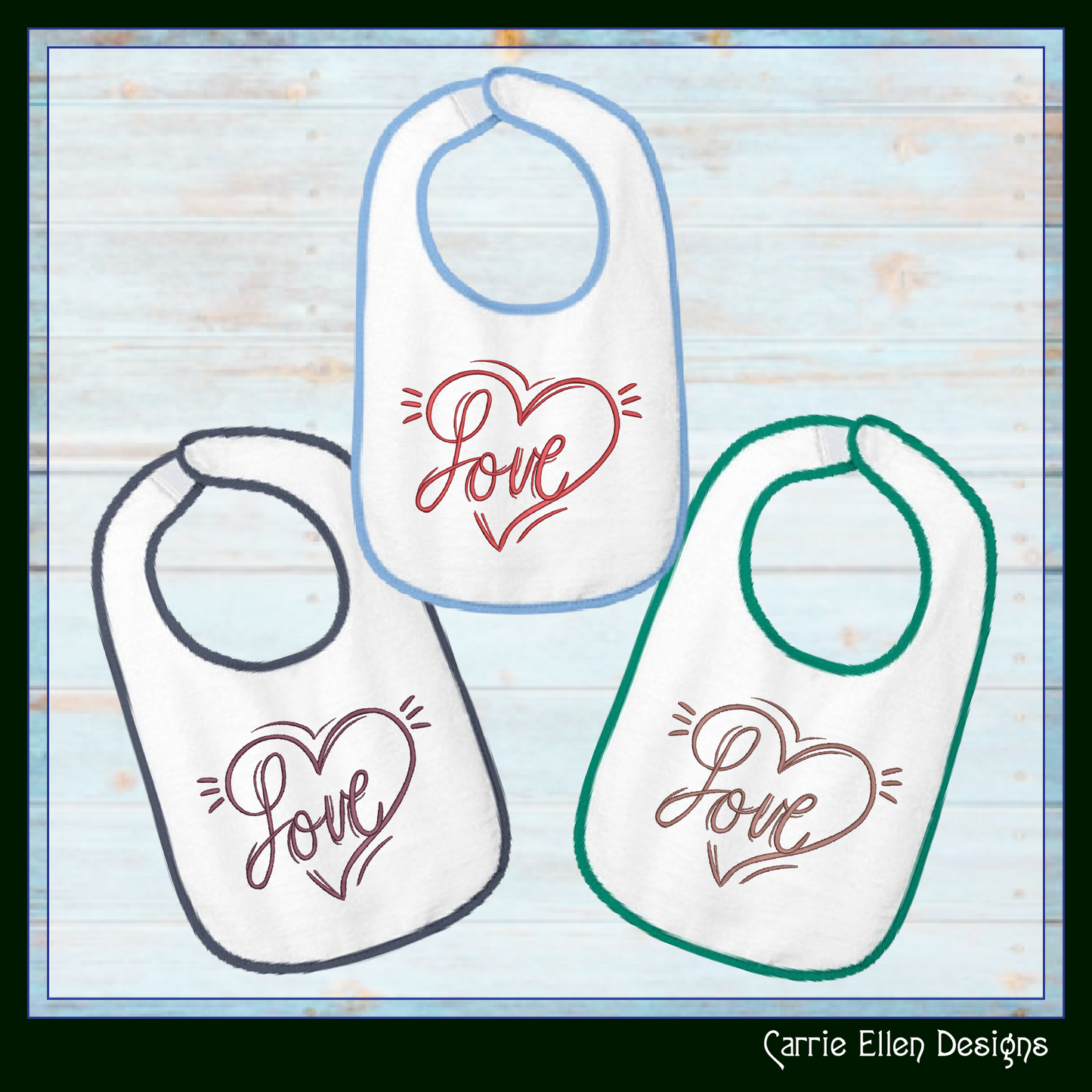 Love Machine Embroidery Design – Valentine’s Day Holiday Pattern, Romantic Heart Doodle, 6 Sizes (3131)