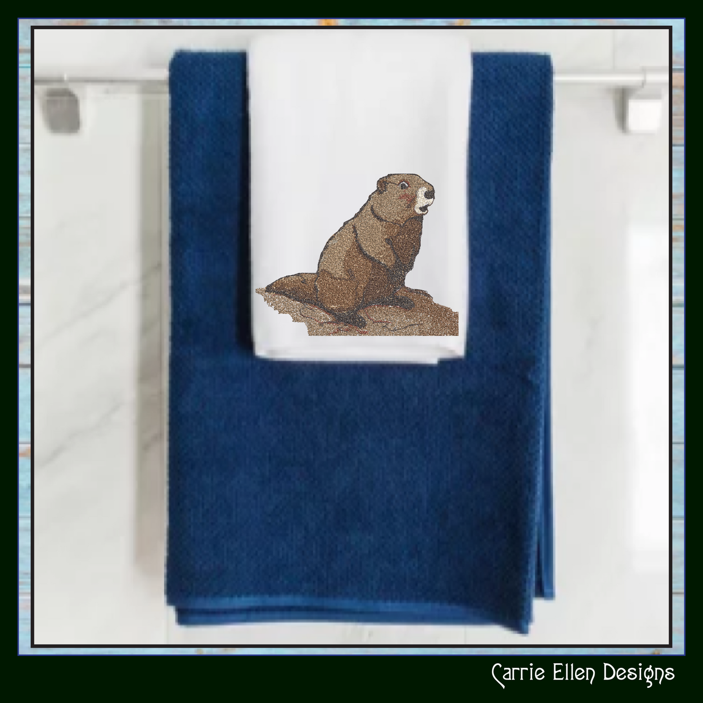 Groundhog Machine Embroidery Design, Groundhog Day, Garden Animal Pattern, Woodchuck Marmot Woodland Animal, 6 Sizes (3139)