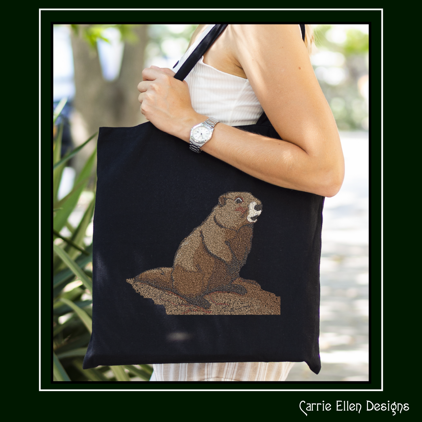Groundhog Machine Embroidery Design, Groundhog Day, Garden Animal Pattern, Woodchuck Marmot Woodland Animal, 6 Sizes (3139)
