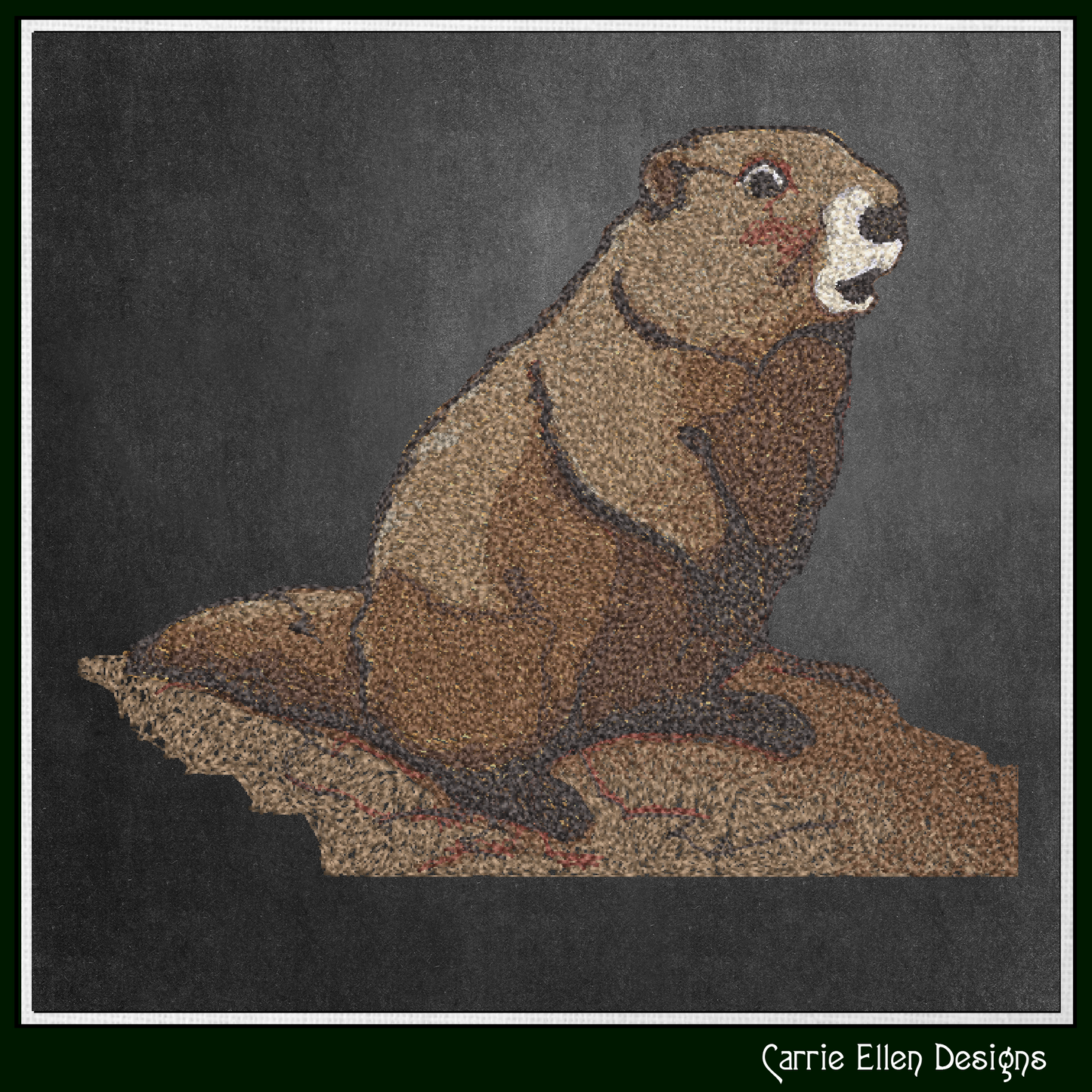 Groundhog Machine Embroidery Design, Groundhog Day, Garden Animal Pattern, Woodchuck Marmot Woodland Animal, 6 Sizes (3139)