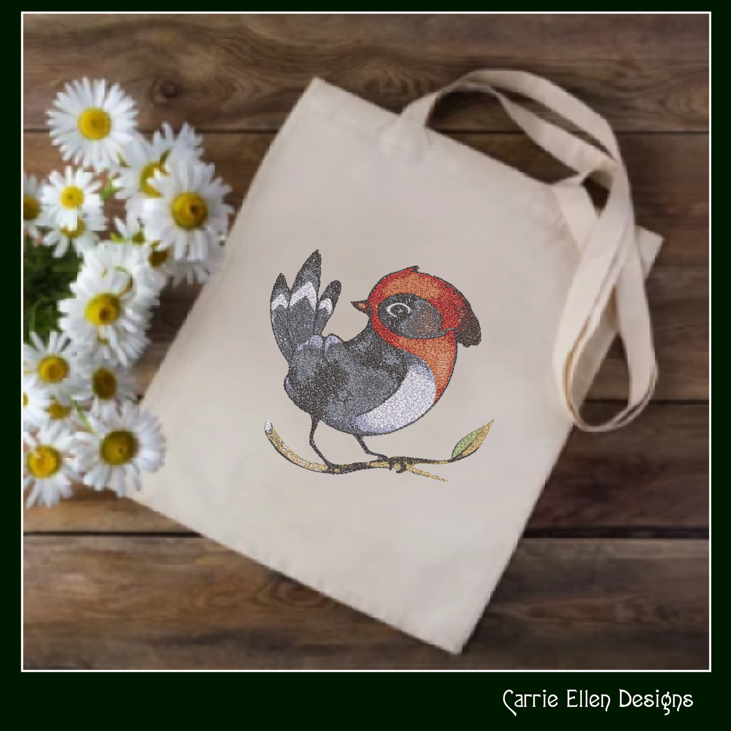 Bird Machine Embroidery Design, Artistic Watercolor Photo Stitch Bird, Nature Lover Gift, 6 Sizes (3163)
