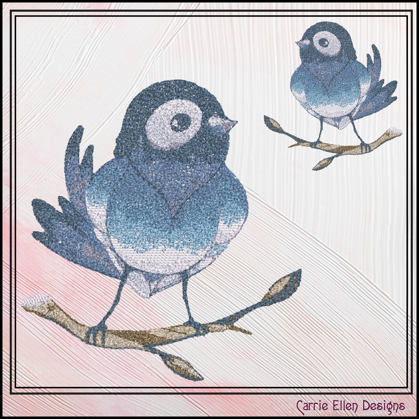 Bird Machine Embroidery Design, Artistic Watercolor Photo Stitch Bird, Nature Lover Gift, 6 Sizes (3165)