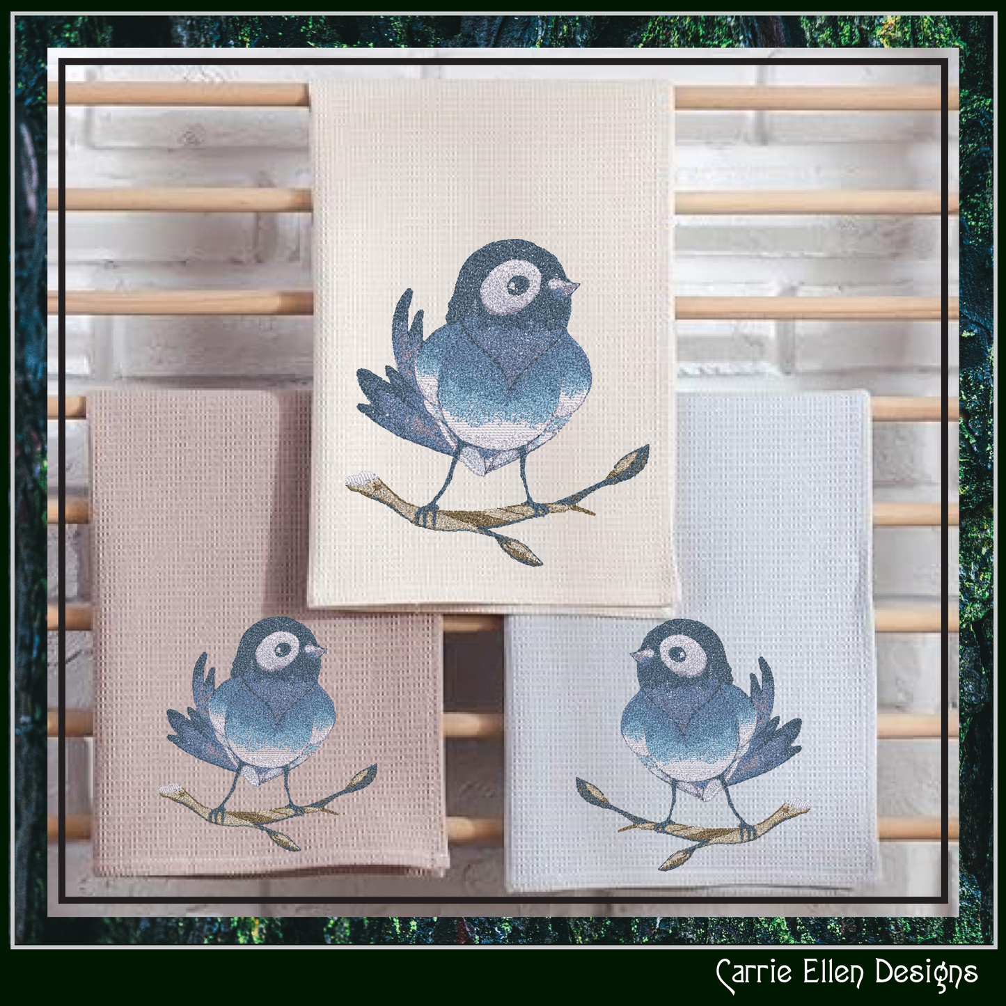 Bird Machine Embroidery Design, Artistic Watercolor Photo Stitch Bird, Nature Lover Gift, 6 Sizes (3165)