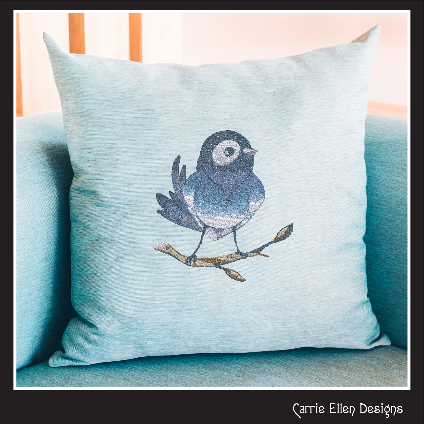 Bird Machine Embroidery Design, Artistic Watercolor Photo Stitch Bird, Nature Lover Gift, 6 Sizes (3165)