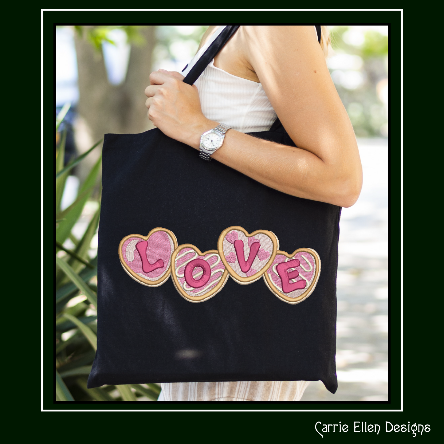 Love Machine Embroidery Design, Valentines Day Holiday Cookie Pattern, Romantic Desert Décor, 6 Sizes (3184)
