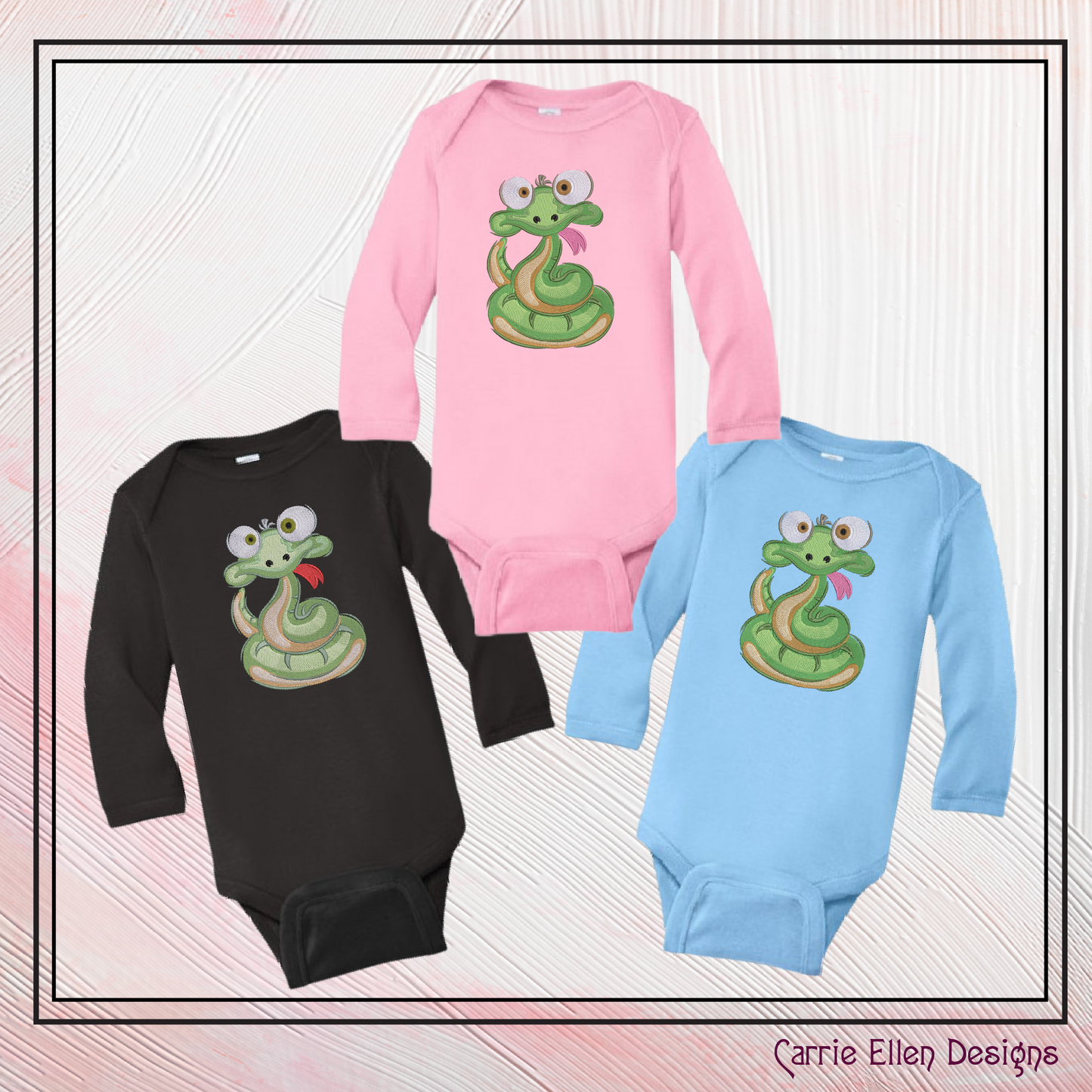 Snake Machine Embroidery Design, Cute Crazy Snake Embroidery Pattern, Free Hugs Cartoon Snake, 6 Sizes (3204)