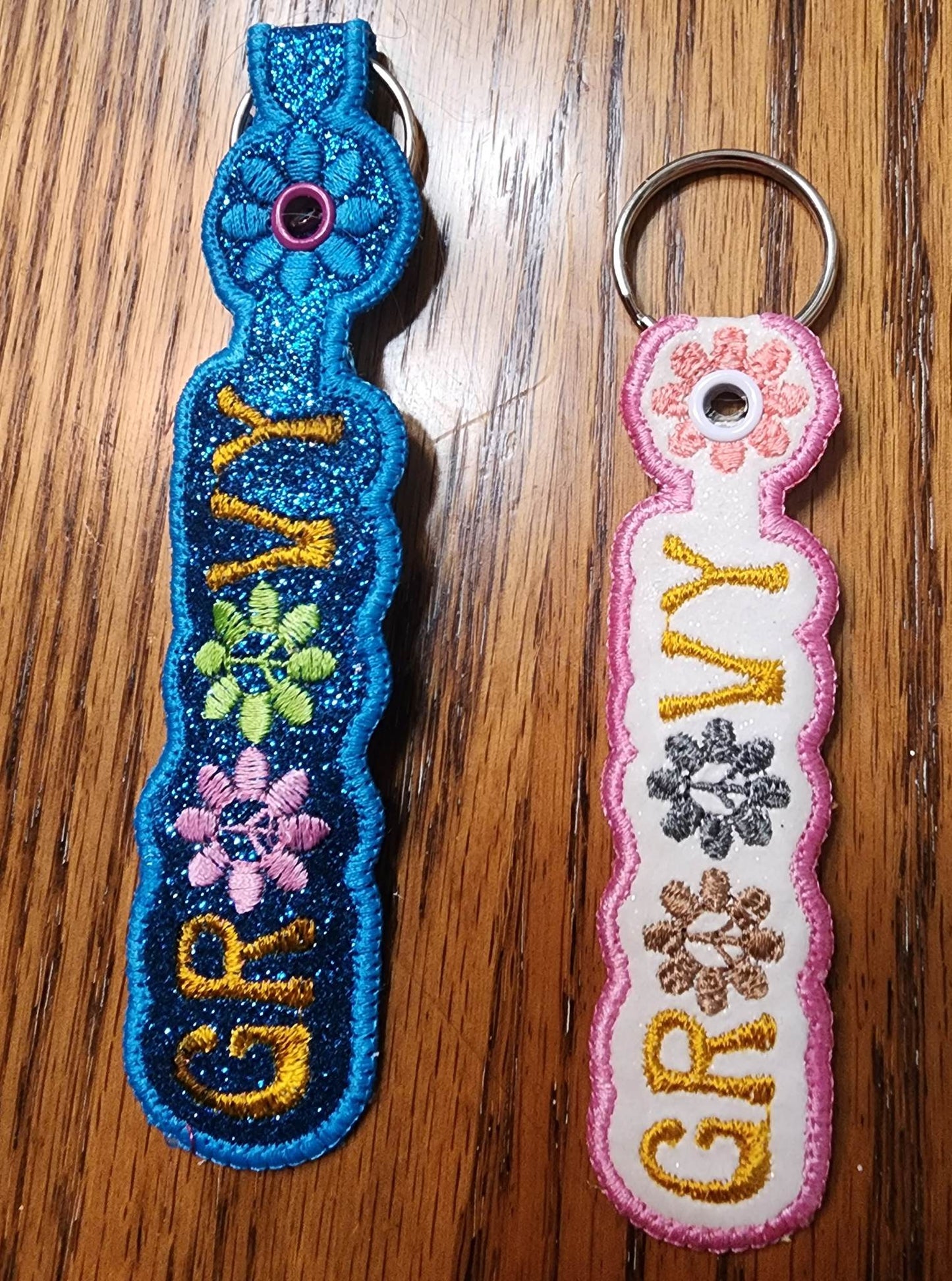 Groovy ITH Key Fob Machine Embroidery Design | Hipster Boho Key Tag, In The Hoop Project (1288)
