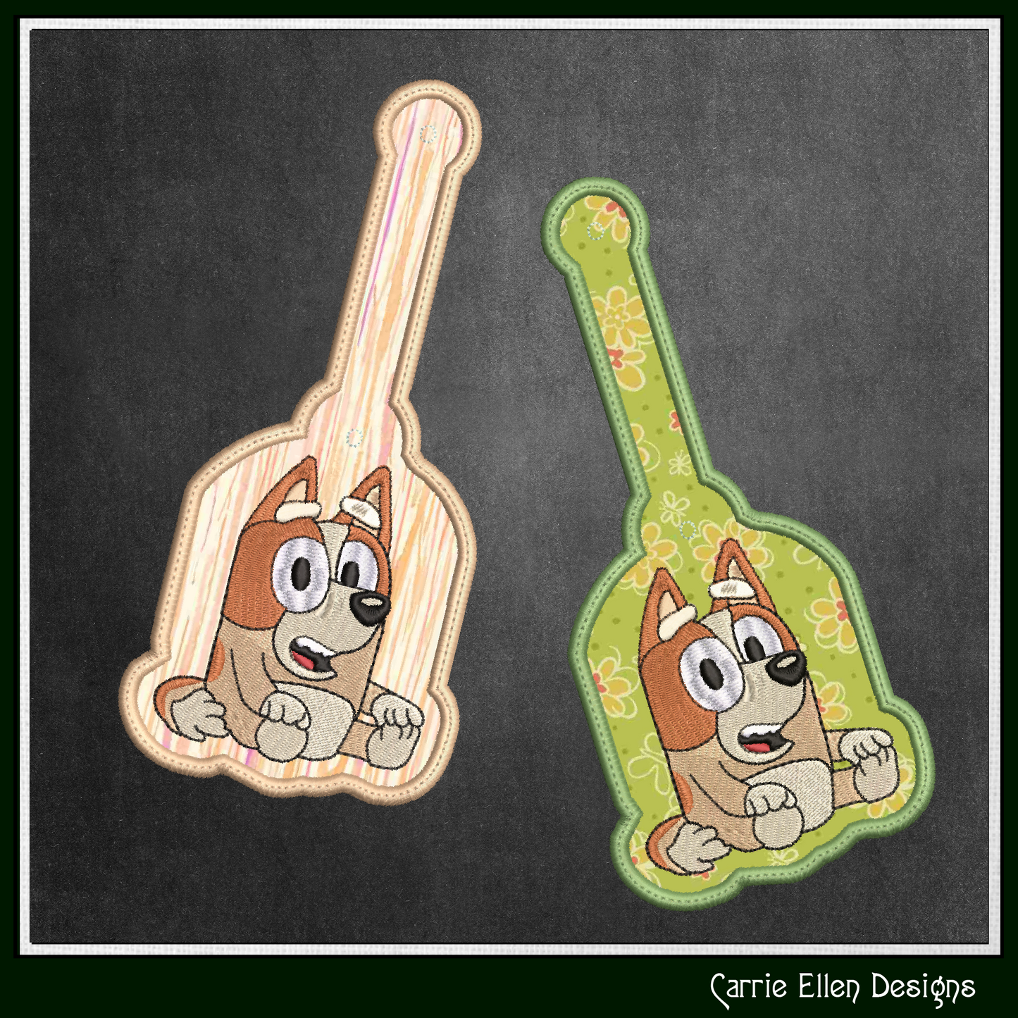Bingo ITH Key Fob Machine Embroidery Design | Cartoon Character Keytag | Fan Favorite In-The-Hoop Project (3254)