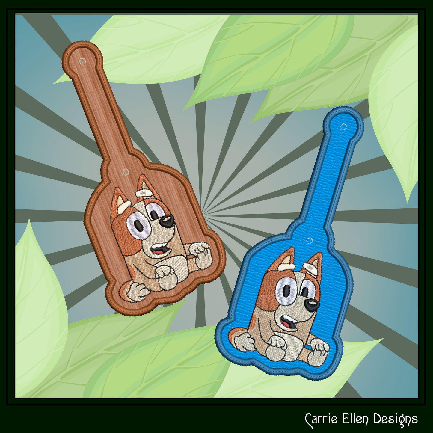 Bingo ITH Key Fob Machine Embroidery Design | Cartoon Character Keytag | Fan Favorite In-The-Hoop Project (3254)