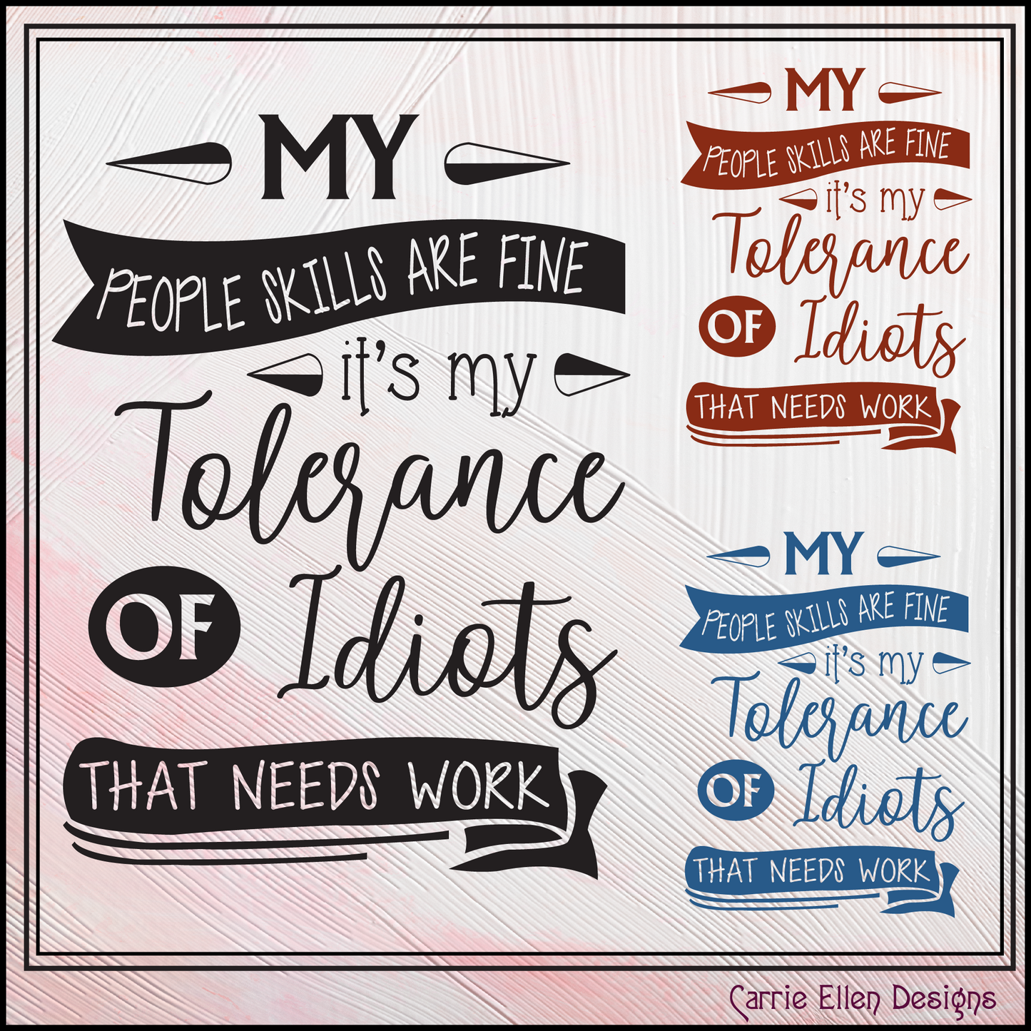 People Skills SVG Vector Design | Snarky Idiots Quote | Funny Adult Humor | Sarcastic Cut File | Cricut & Silhouette (3333)