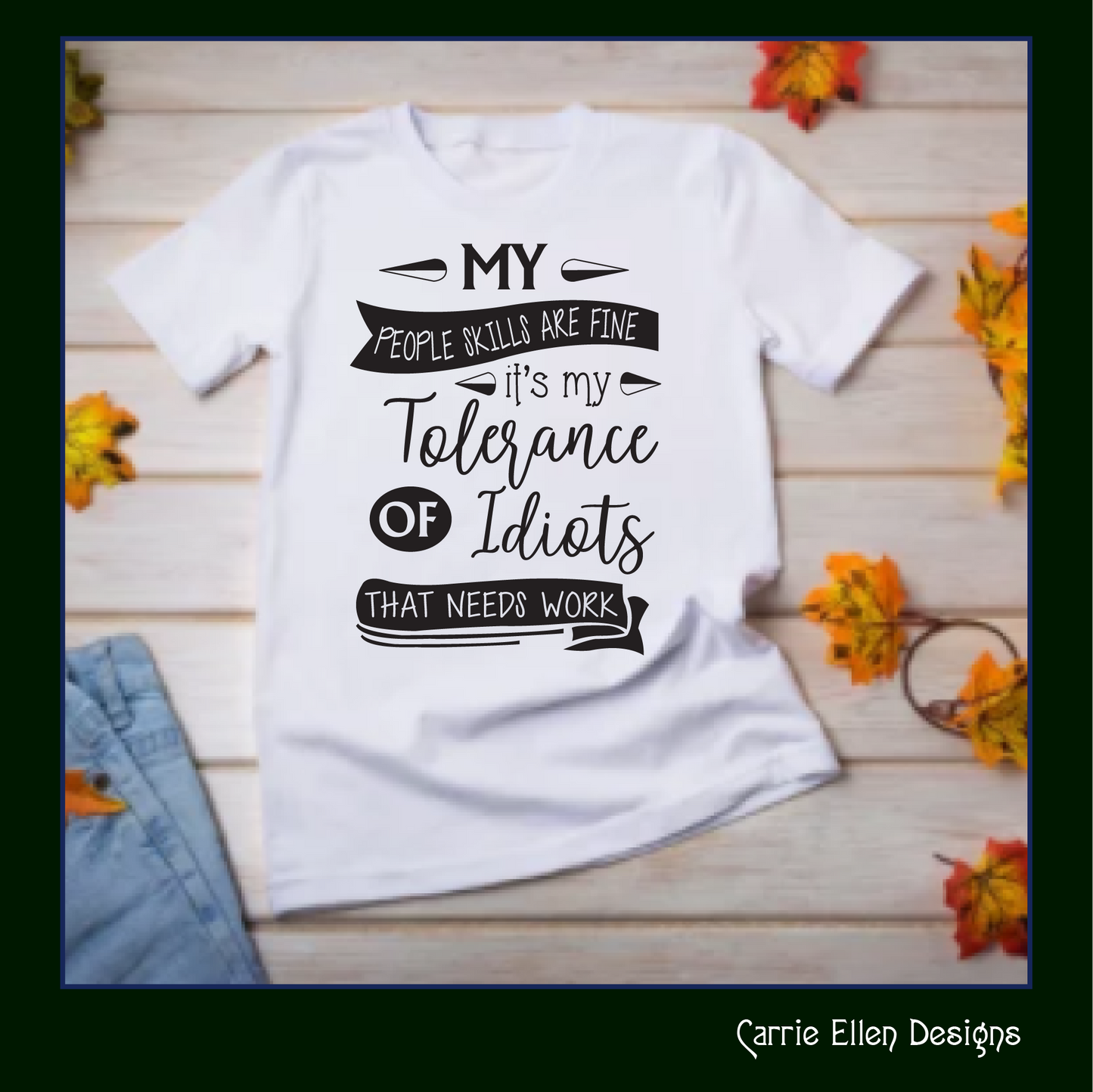 People Skills SVG Vector Design | Snarky Idiots Quote | Funny Adult Humor | Sarcastic Cut File | Cricut & Silhouette (3333)