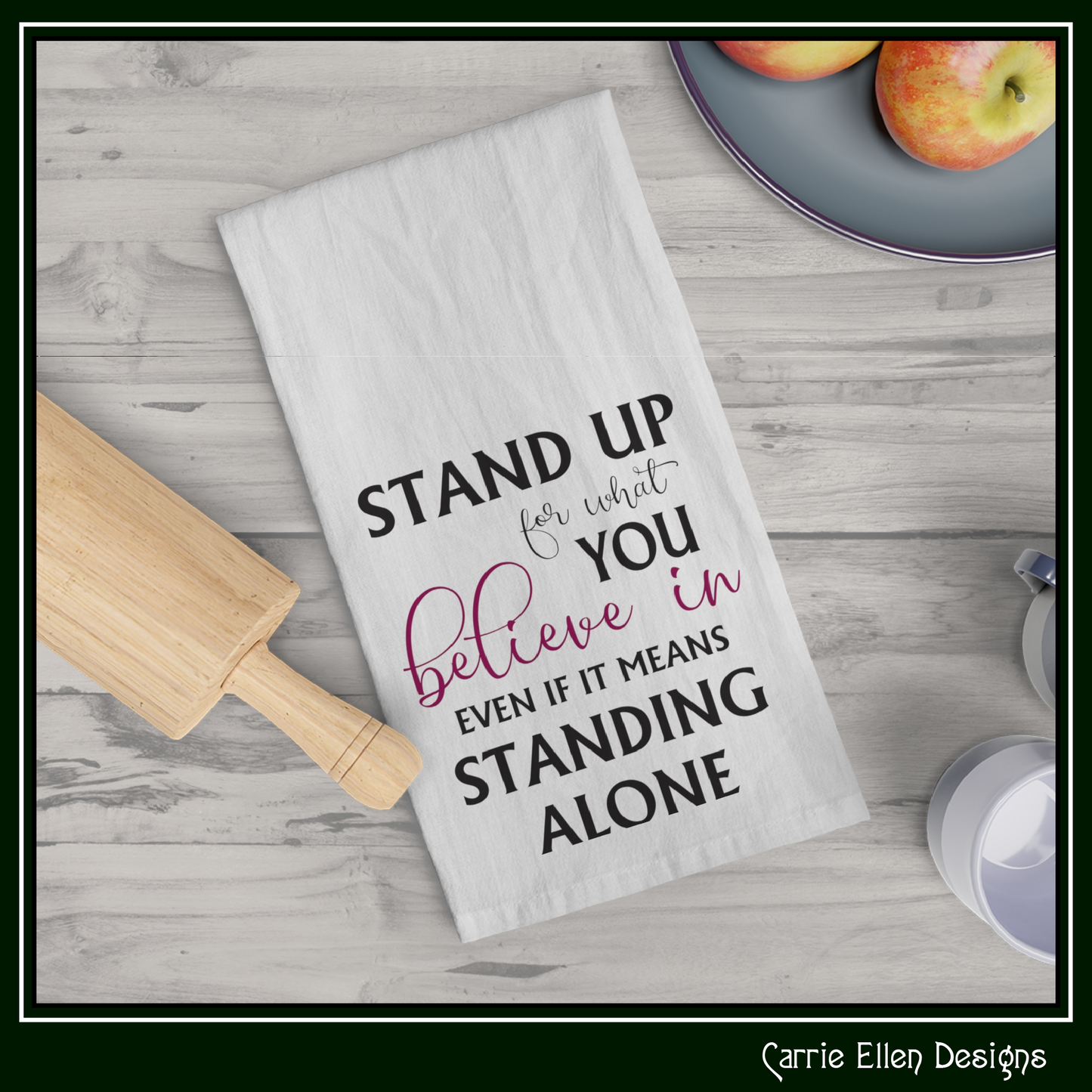 Stand Up for What You Believe In – Empowering Inspirational Quote SVG File | Print & Cut Design (3336)
