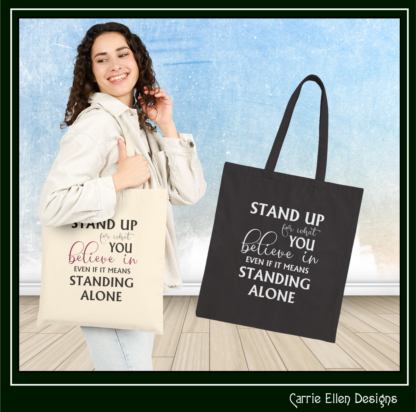 Stand Up for What You Believe In – Empowering Inspirational Quote SVG File | Print & Cut Design (3336)