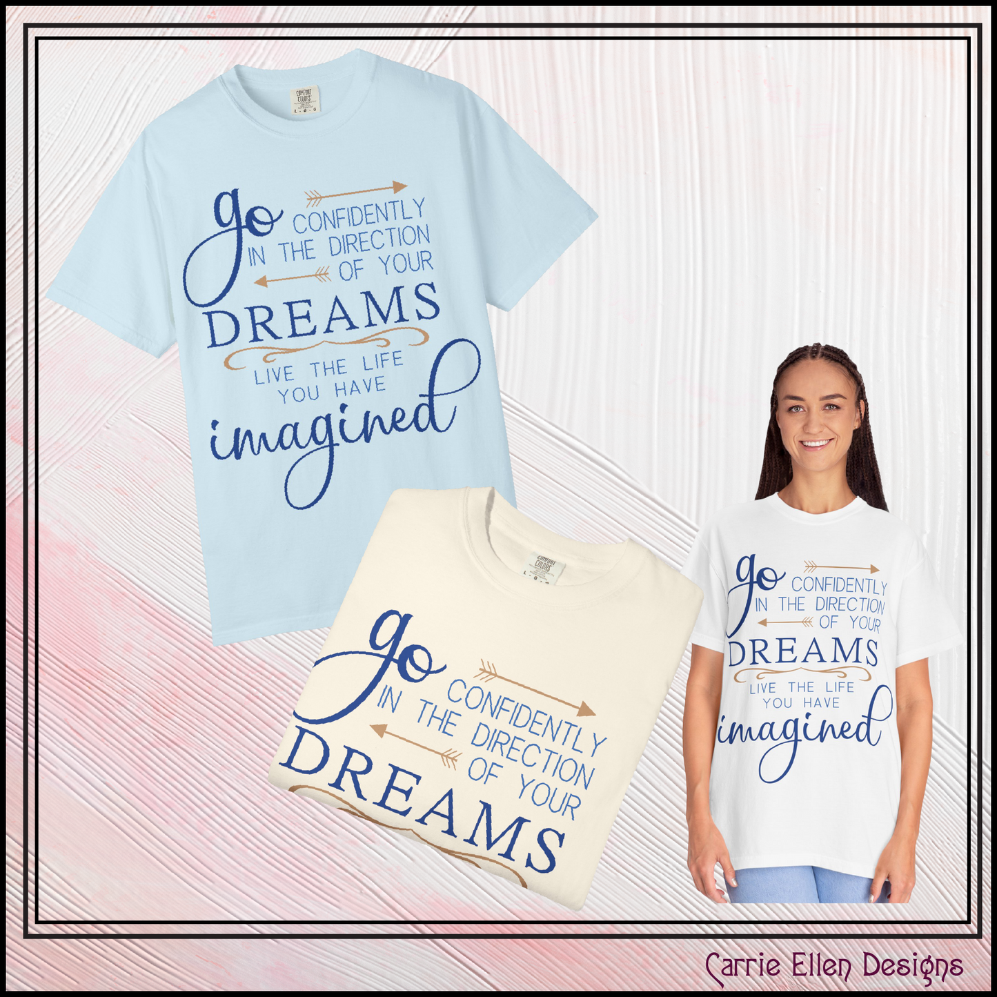 Go Confidently in the Direction of Your Dreams SVG / Vector Design – Inspirational Motivational Quote – Digital Download (3346)