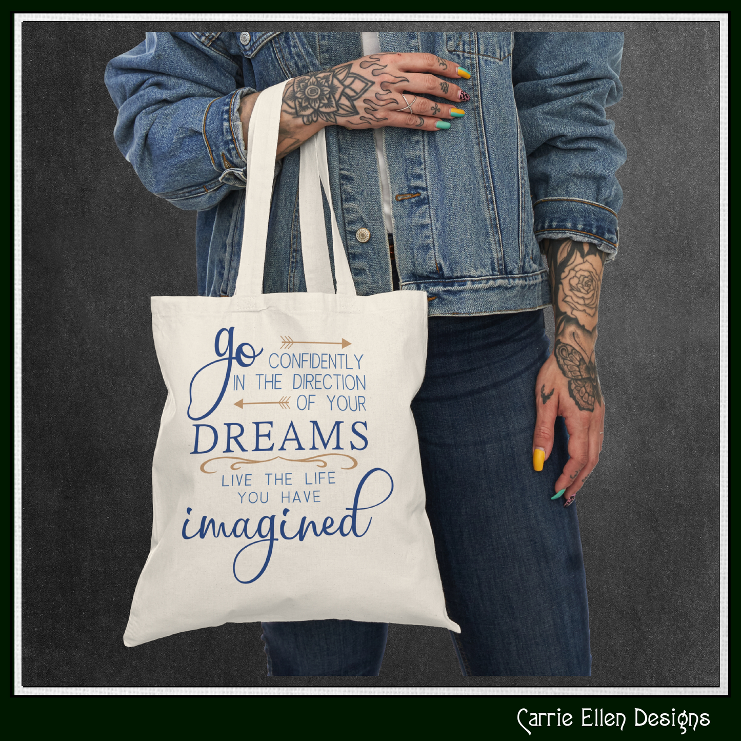 Go Confidently in the Direction of Your Dreams SVG / Vector Design – Inspirational Motivational Quote – Digital Download (3346)
