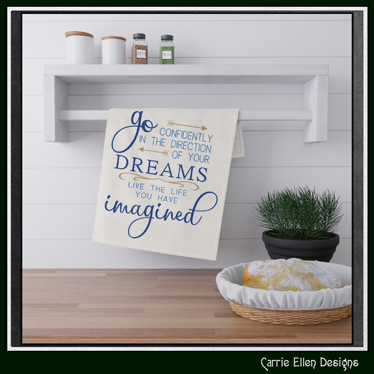 Go Confidently in the Direction of Your Dreams SVG / Vector Design – Inspirational Motivational Quote – Digital Download (3346)