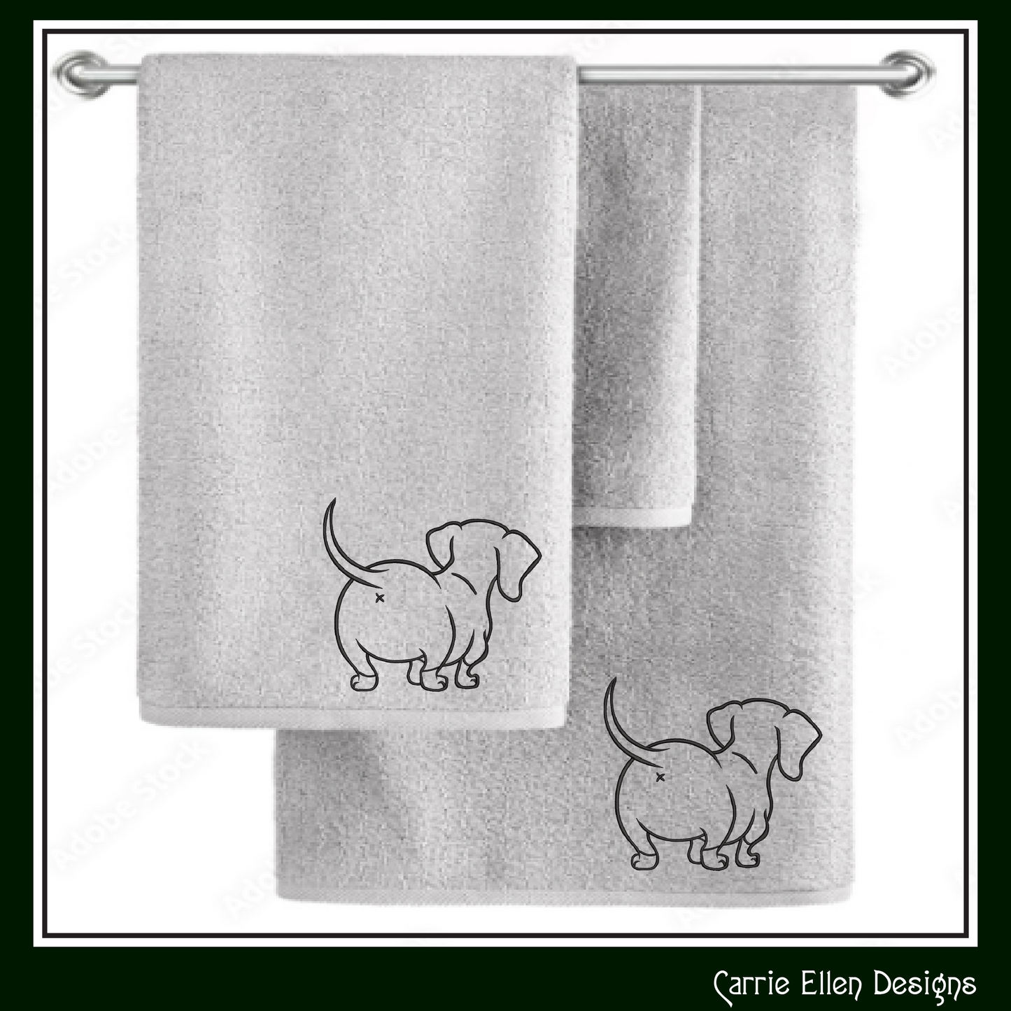 Dog Butt Machine Embroidery Design – Funny Dog with Attitude Walking Away Stitch Pattern, 6 Sizes (3531)