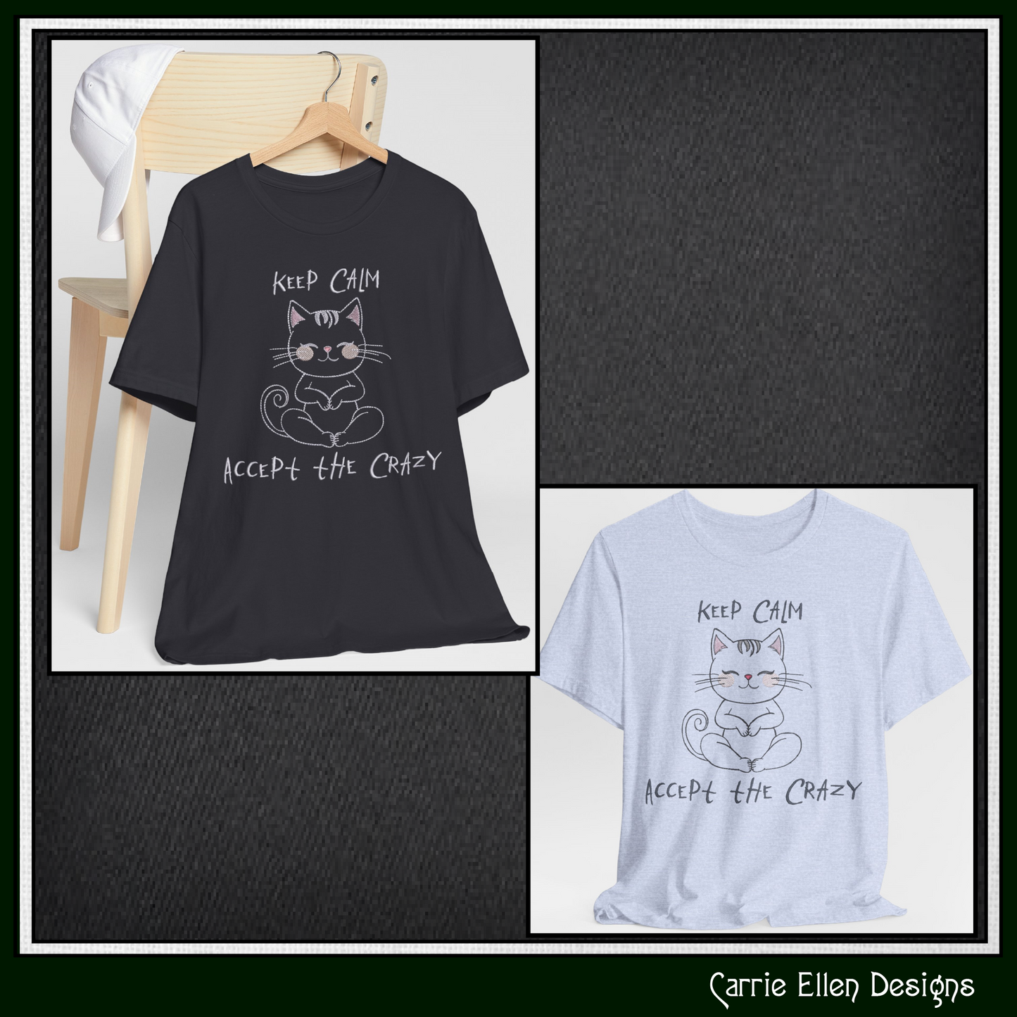 Keep Calm, Accept The Crazy Machine Embroidery Design – Funny Quote Pattern, 6 Sizes (3548)