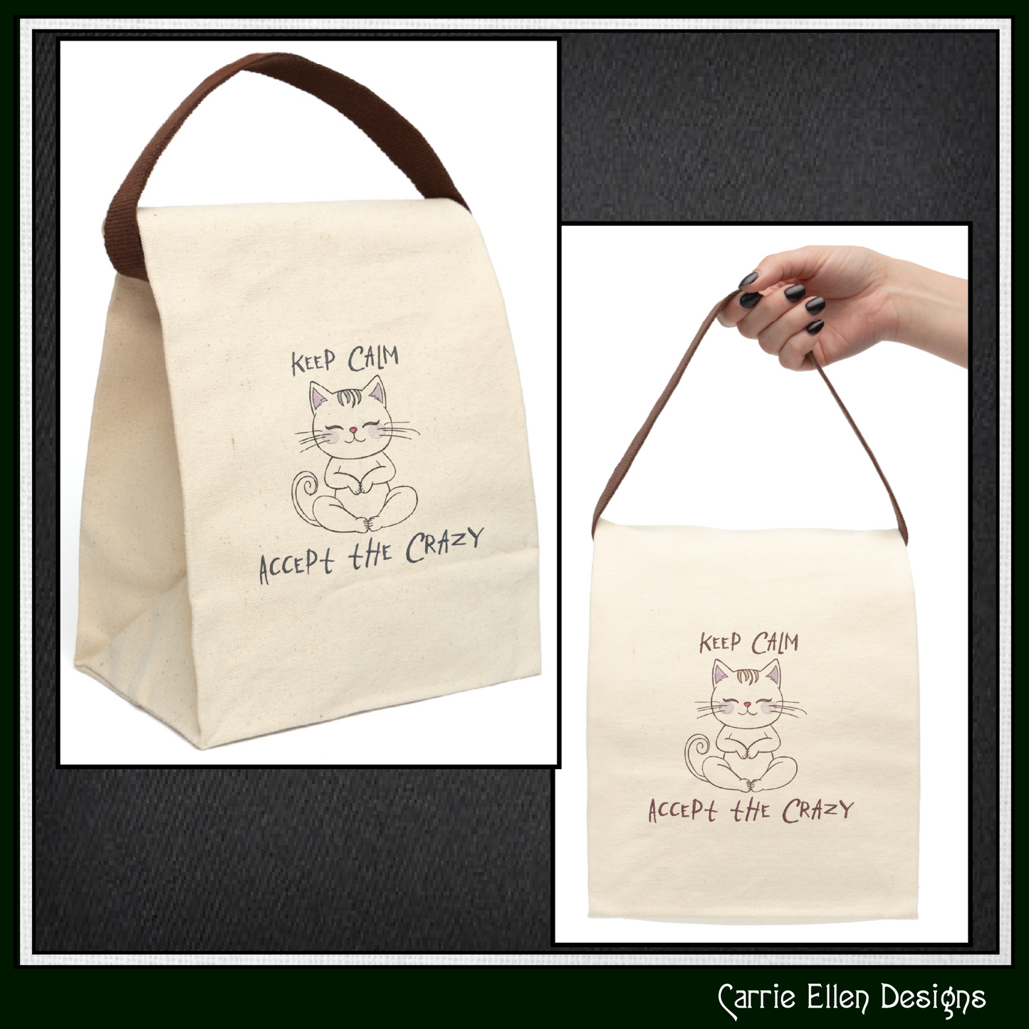 Keep Calm, Accept The Crazy Machine Embroidery Design – Funny Quote Pattern, 6 Sizes (3548)