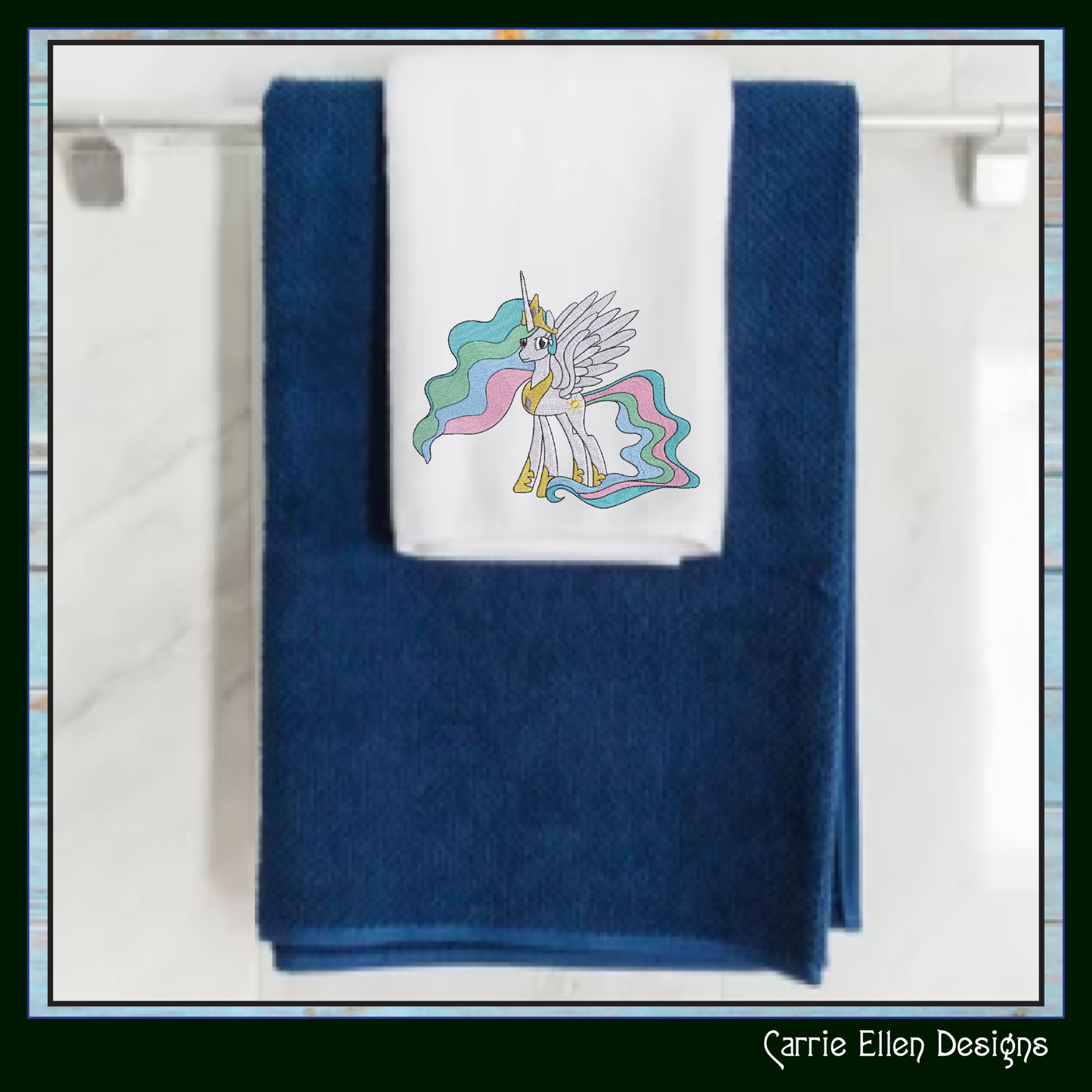 MLP Princess Celestia Machine Embroidery Design | My Little Pony Inspired Classic Character, 6 Sizes (3555)