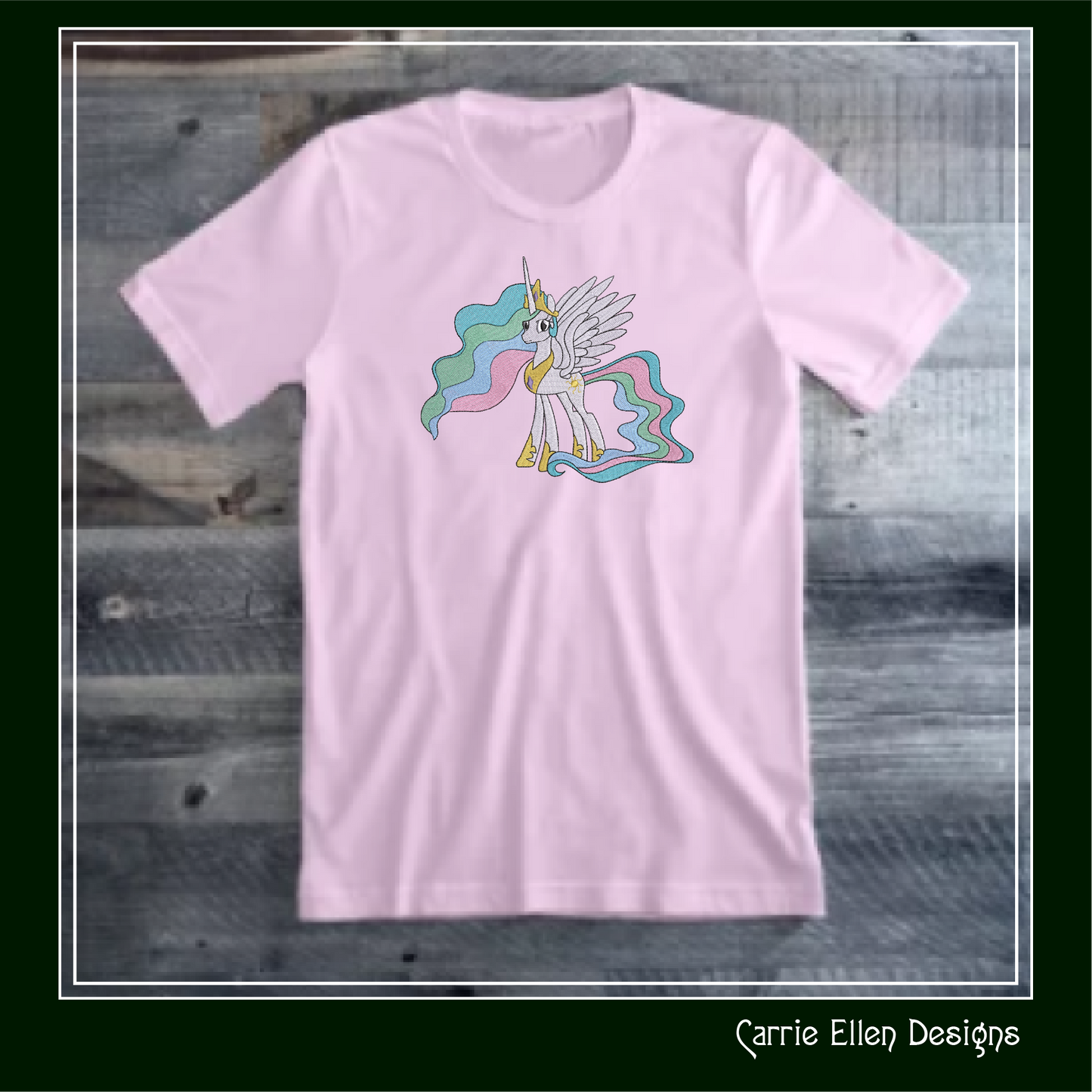 MLP Princess Celestia Machine Embroidery Design | My Little Pony Inspired Classic Character, 6 Sizes (3555)